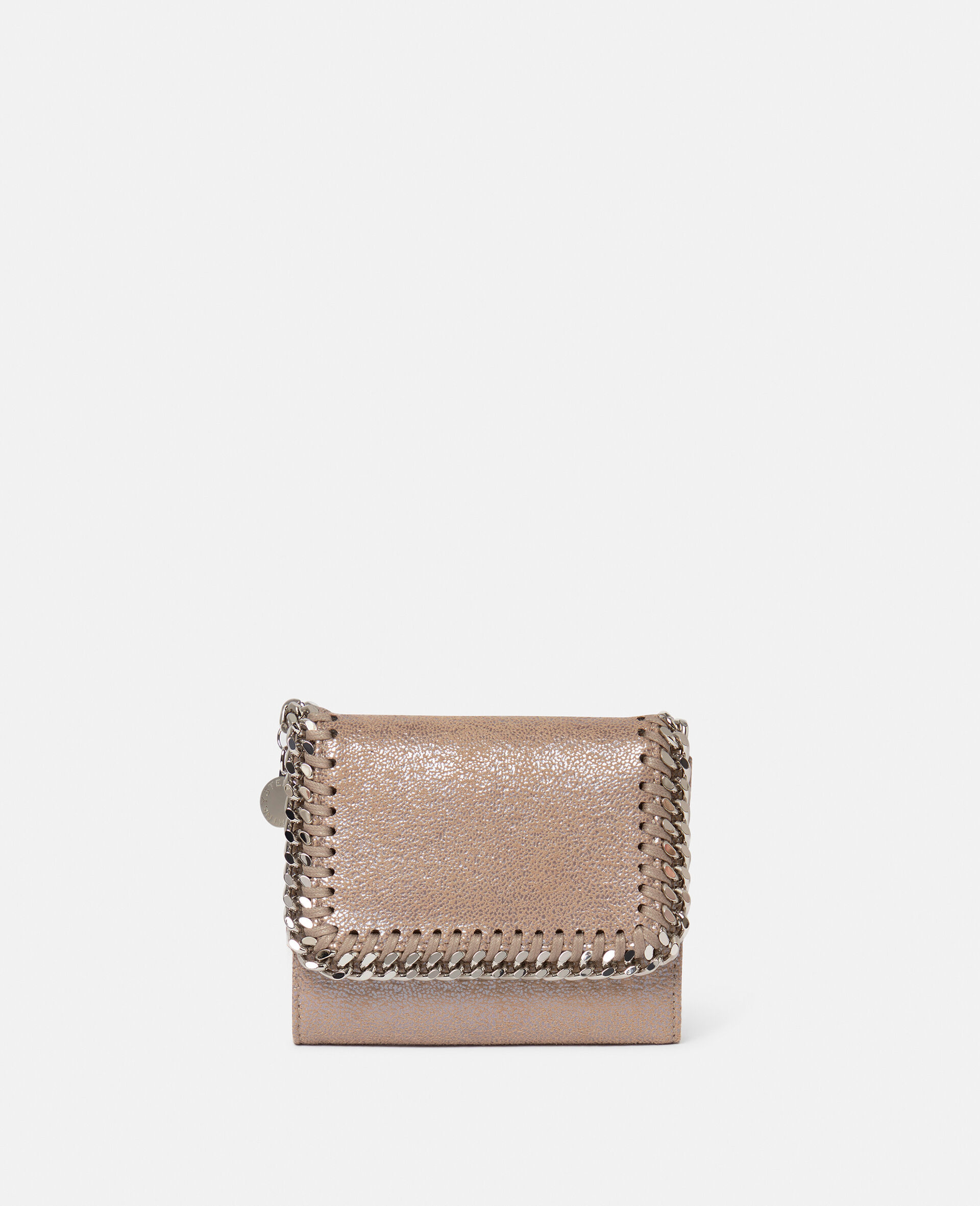 Women Pink pearl Falabella Small Flap Wallet | Stella McCartney US