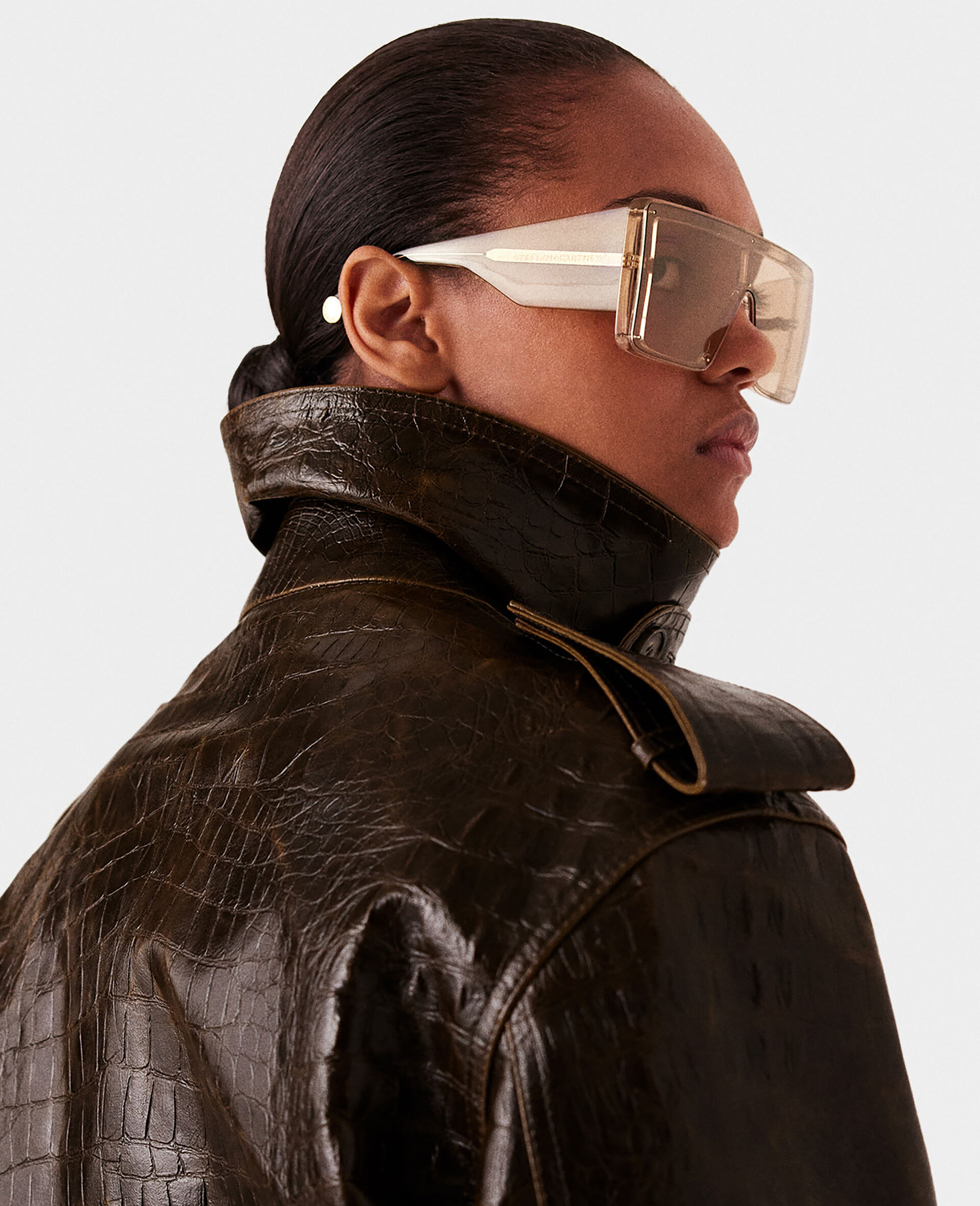 Translucent Square Sunglasses-Black-large Translucent Square Sunglasses-Black-large image number 5