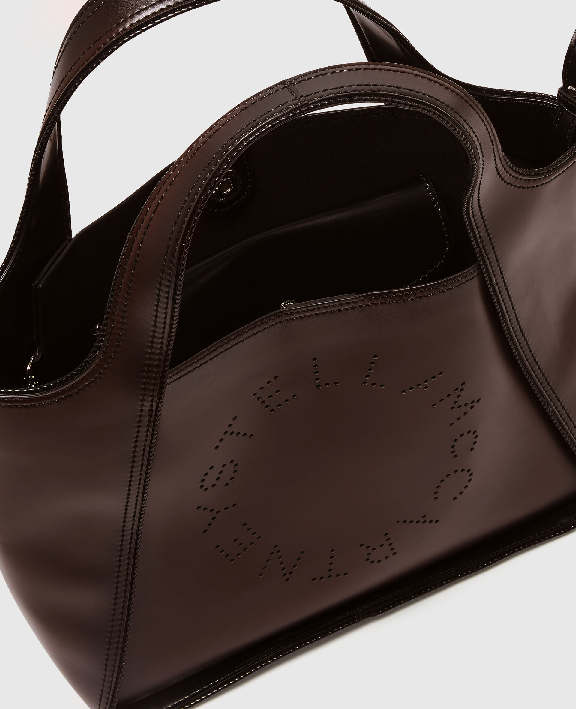 Logo Crossbody Tote Bag-Black-large image number 3