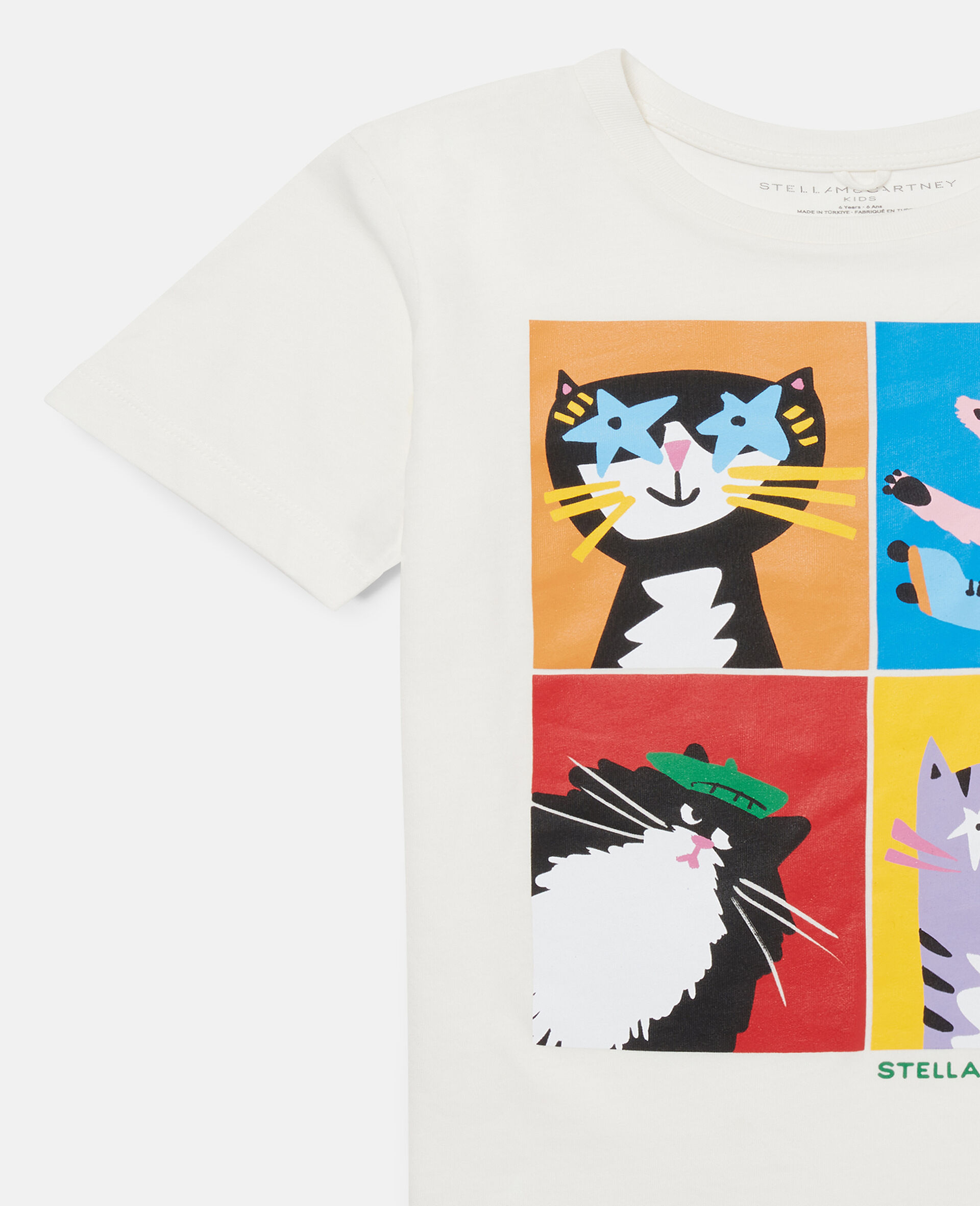 T-Shirt mit Katzen-Grafik-Cream-large T-Shirt mit Katzen-Grafik-Cream-large image number 1