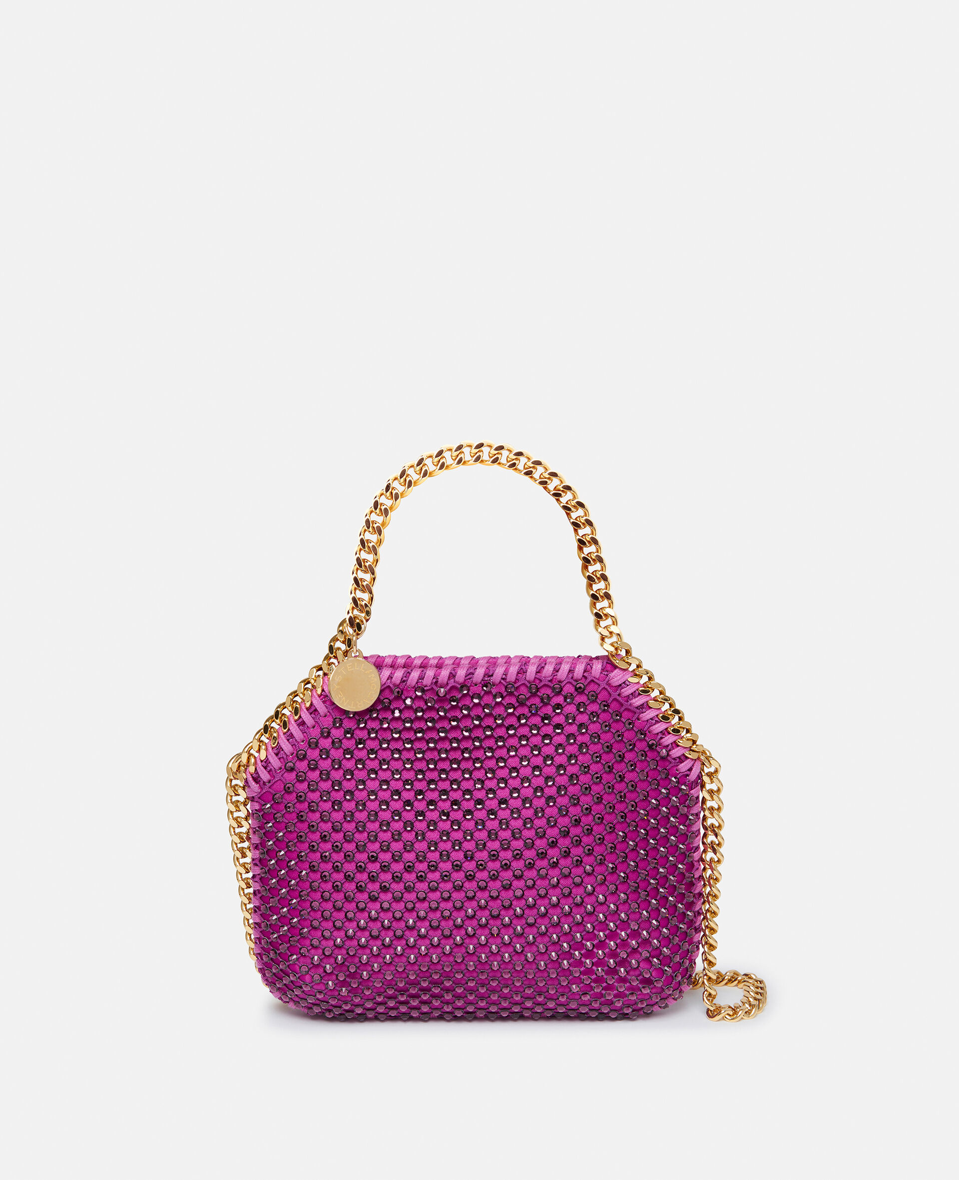 Falabella Crystal Mesh Mini Tote Bag-Purple-medium