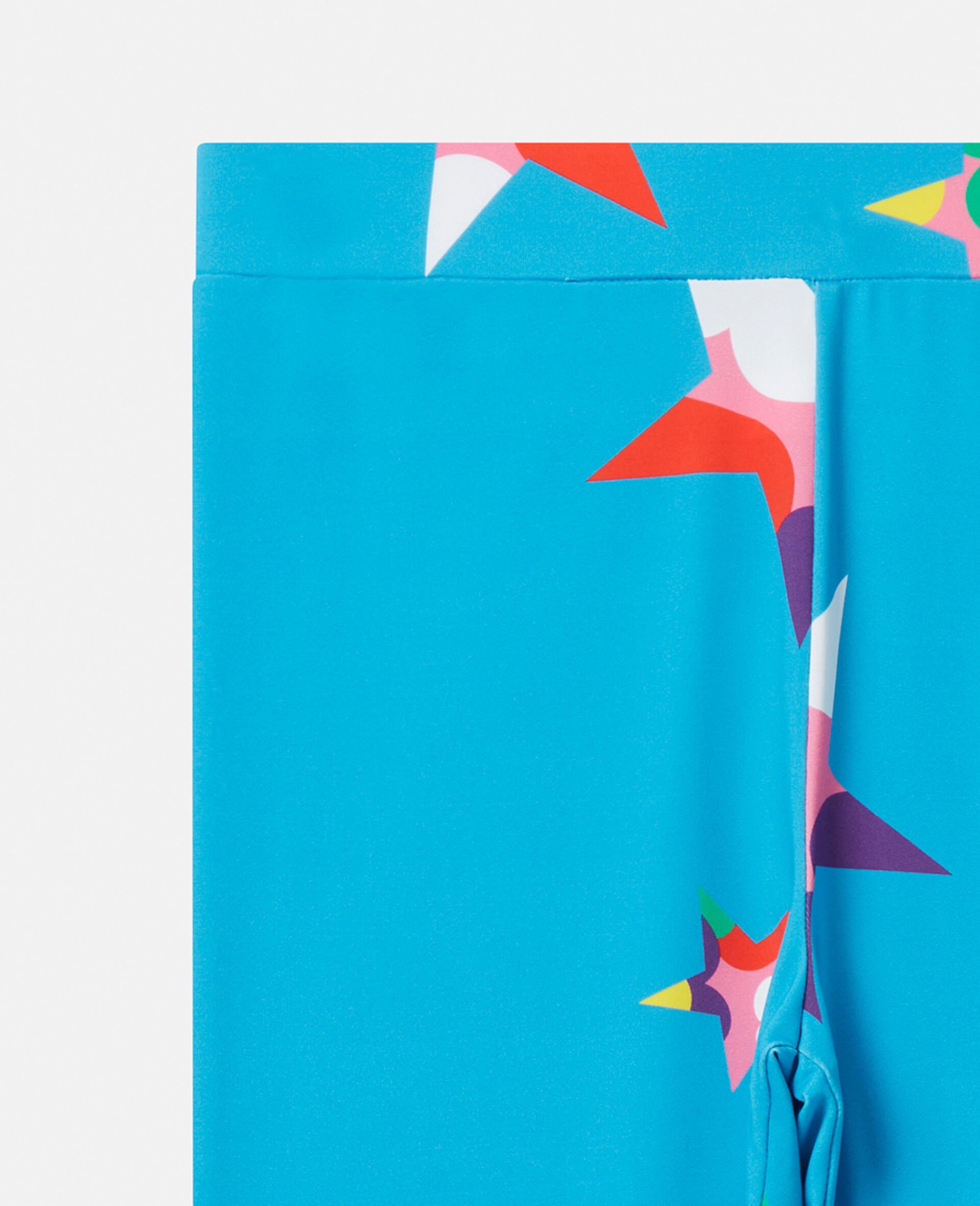 Star Print Leggings-Blue-large Star Print Leggings-Blue-large image number 1