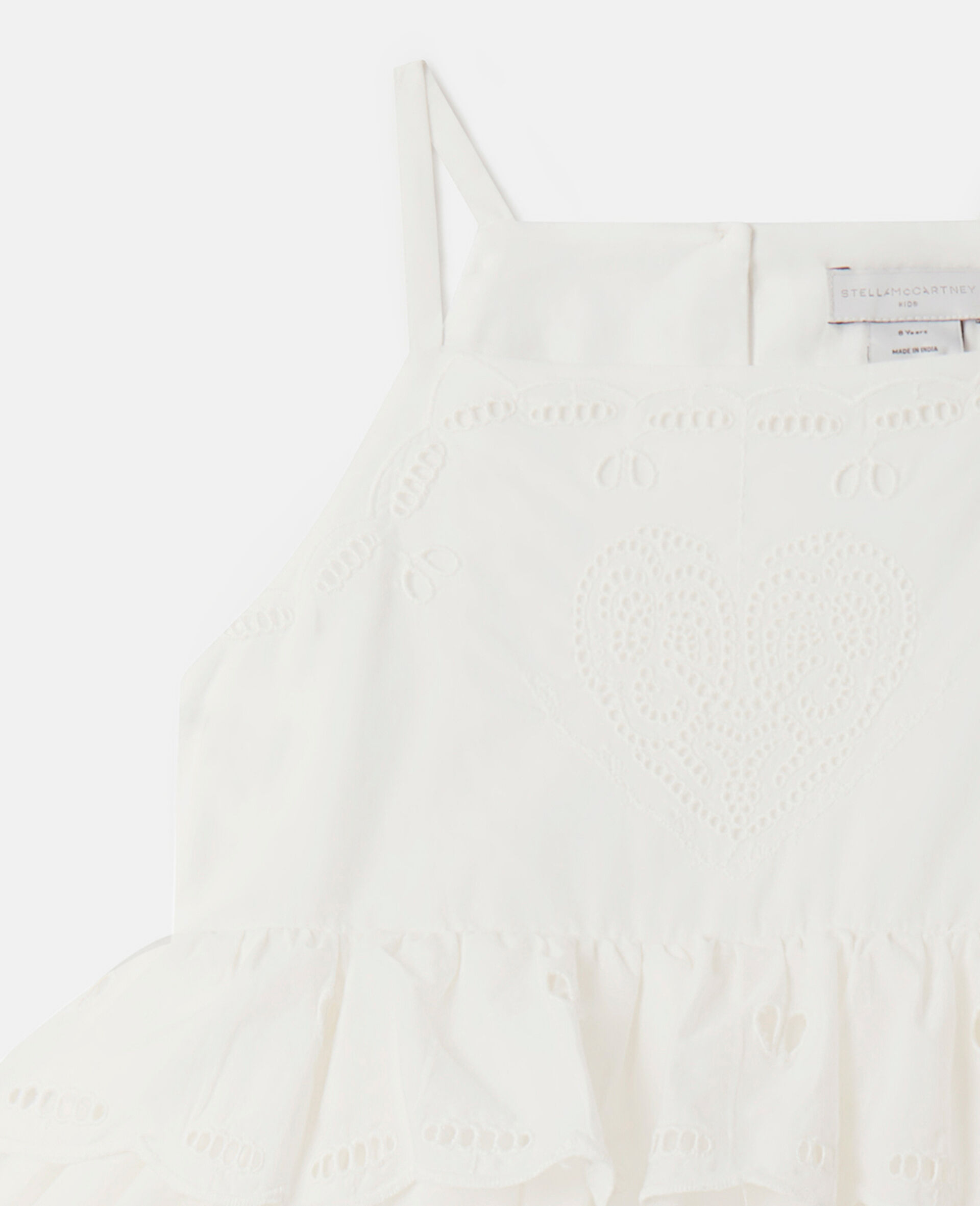 Robe brodée en coton et broderie anglaise-Blanc-large image number 3