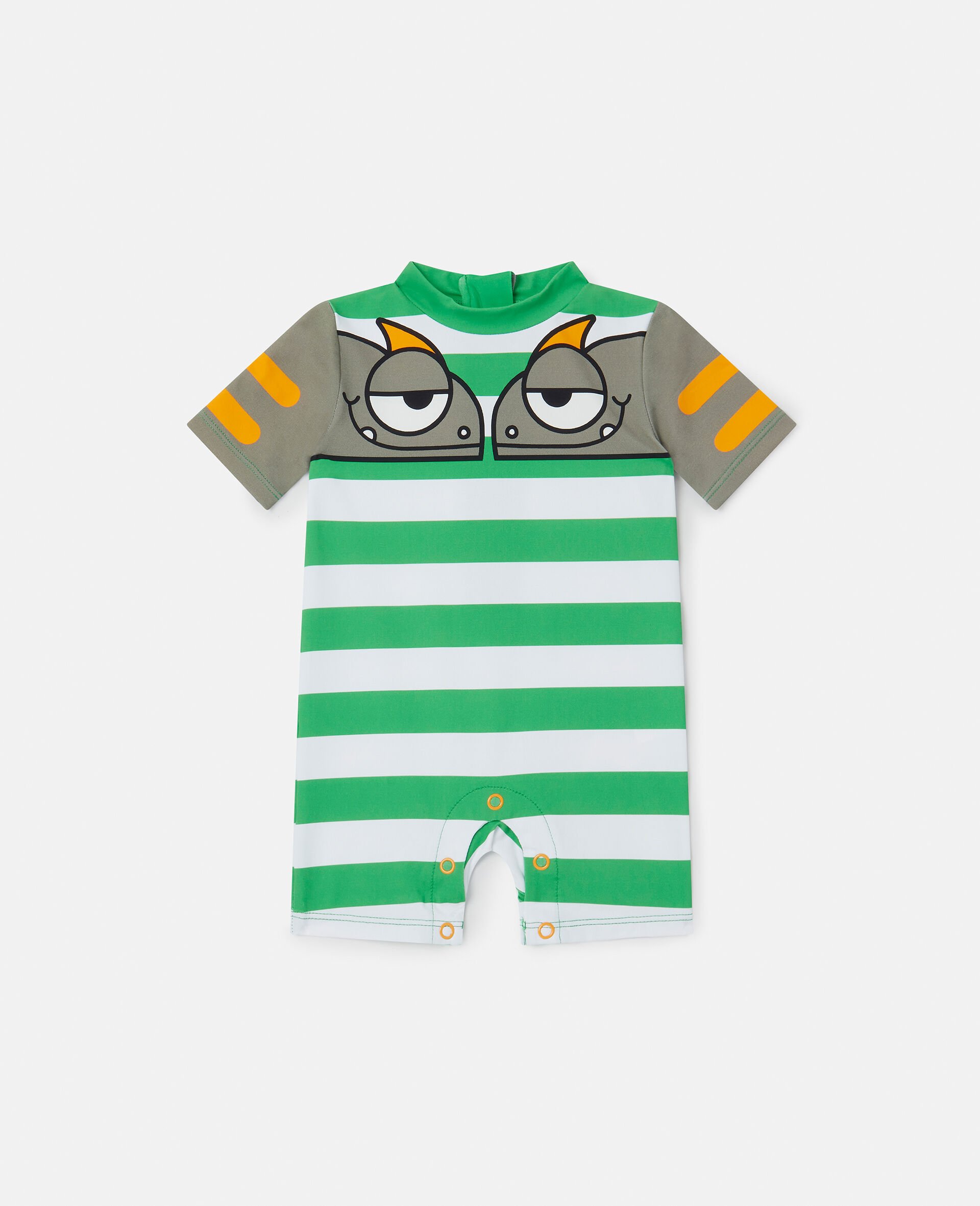 Double Gecko Striped Swimsuit-Green-large image number 0