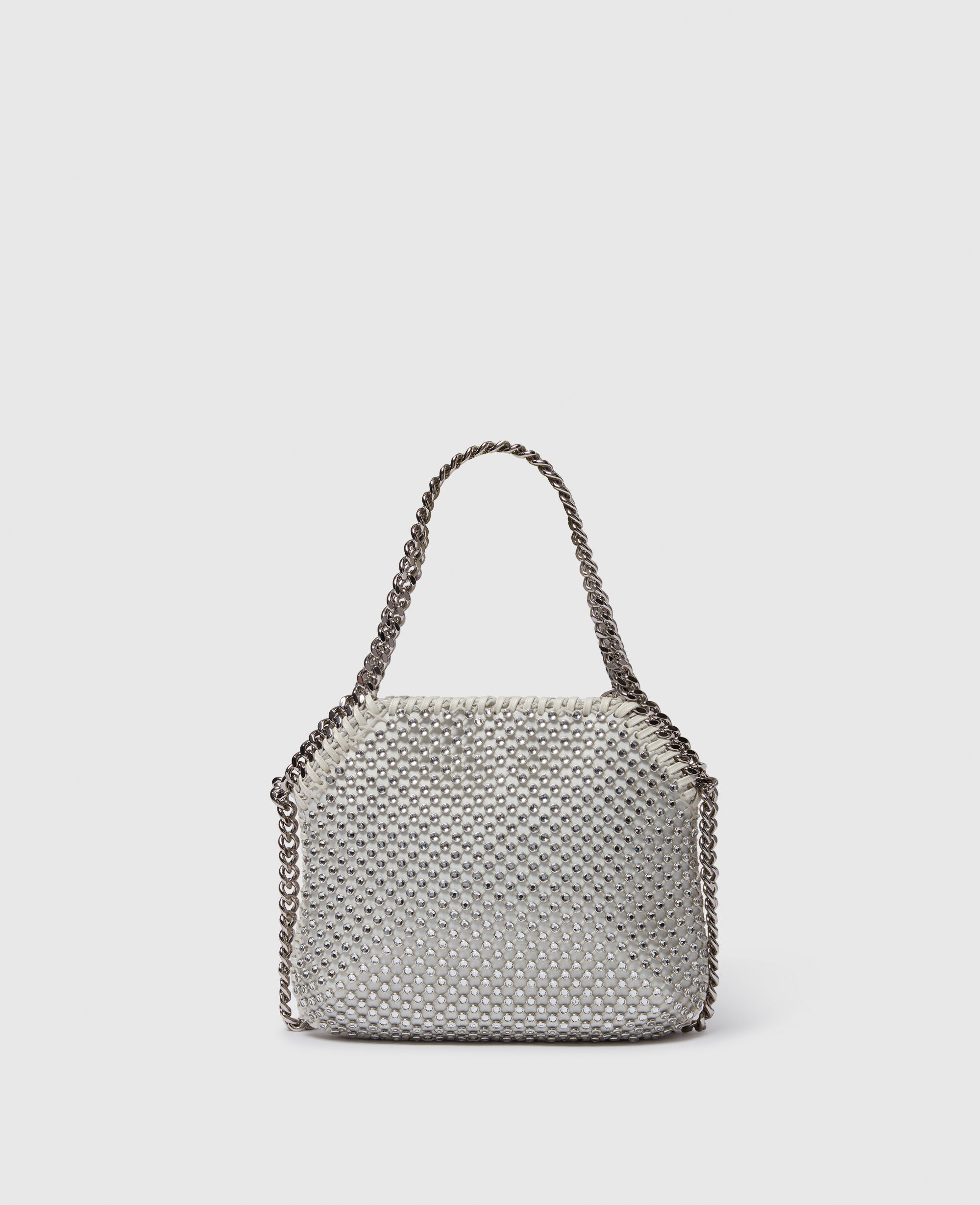 Women Oyster Falabella Lead-Free Crystal Mesh Mini Tote Bag