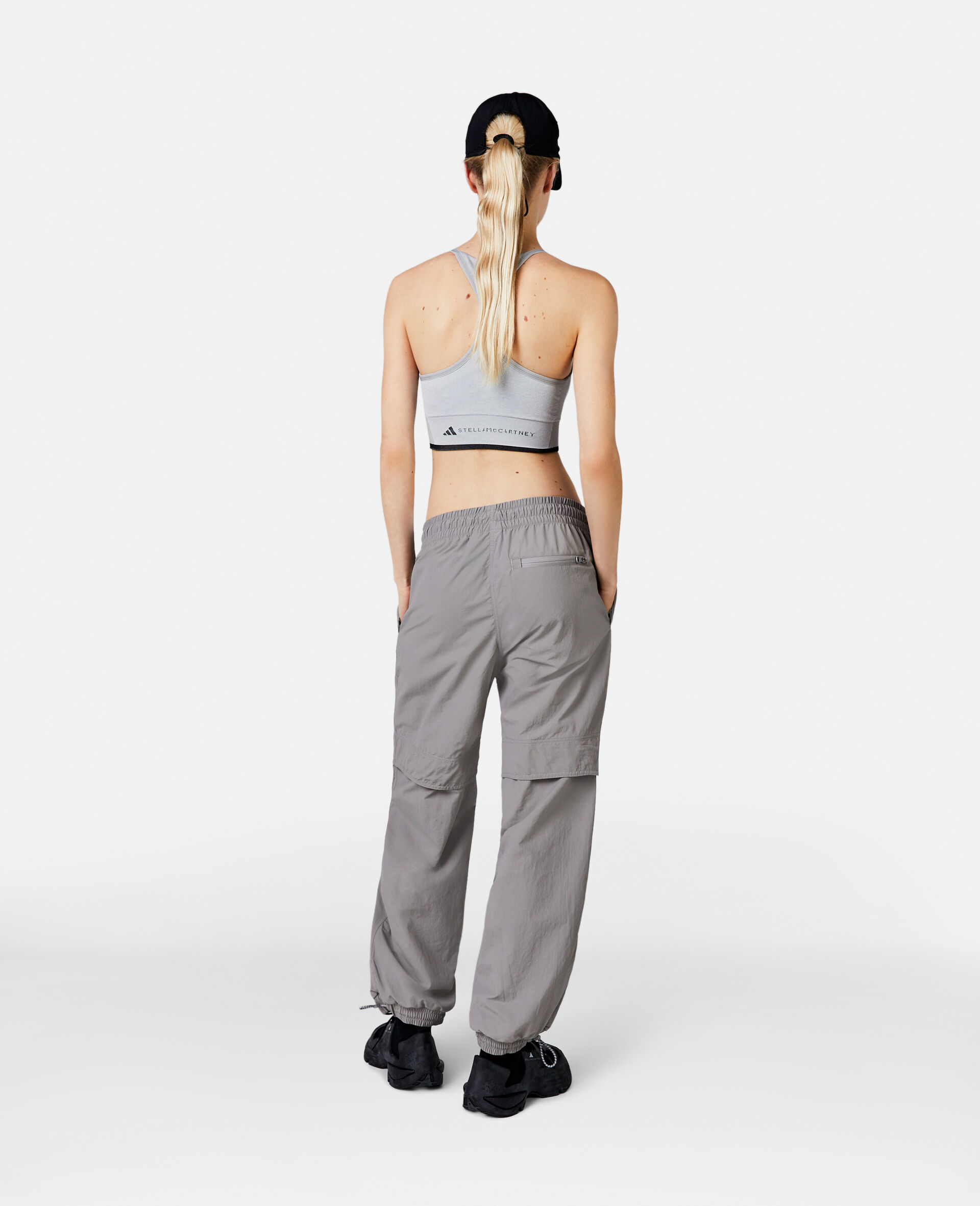 TrueCasuals Woven Cargo Trackpants-Grey-large image number 2