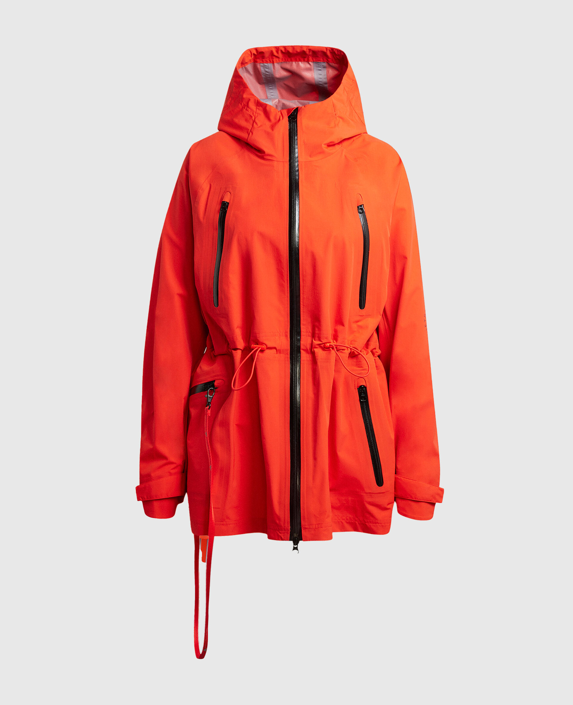 Veste de pluie a capuche TrueNature-Rouge-medium