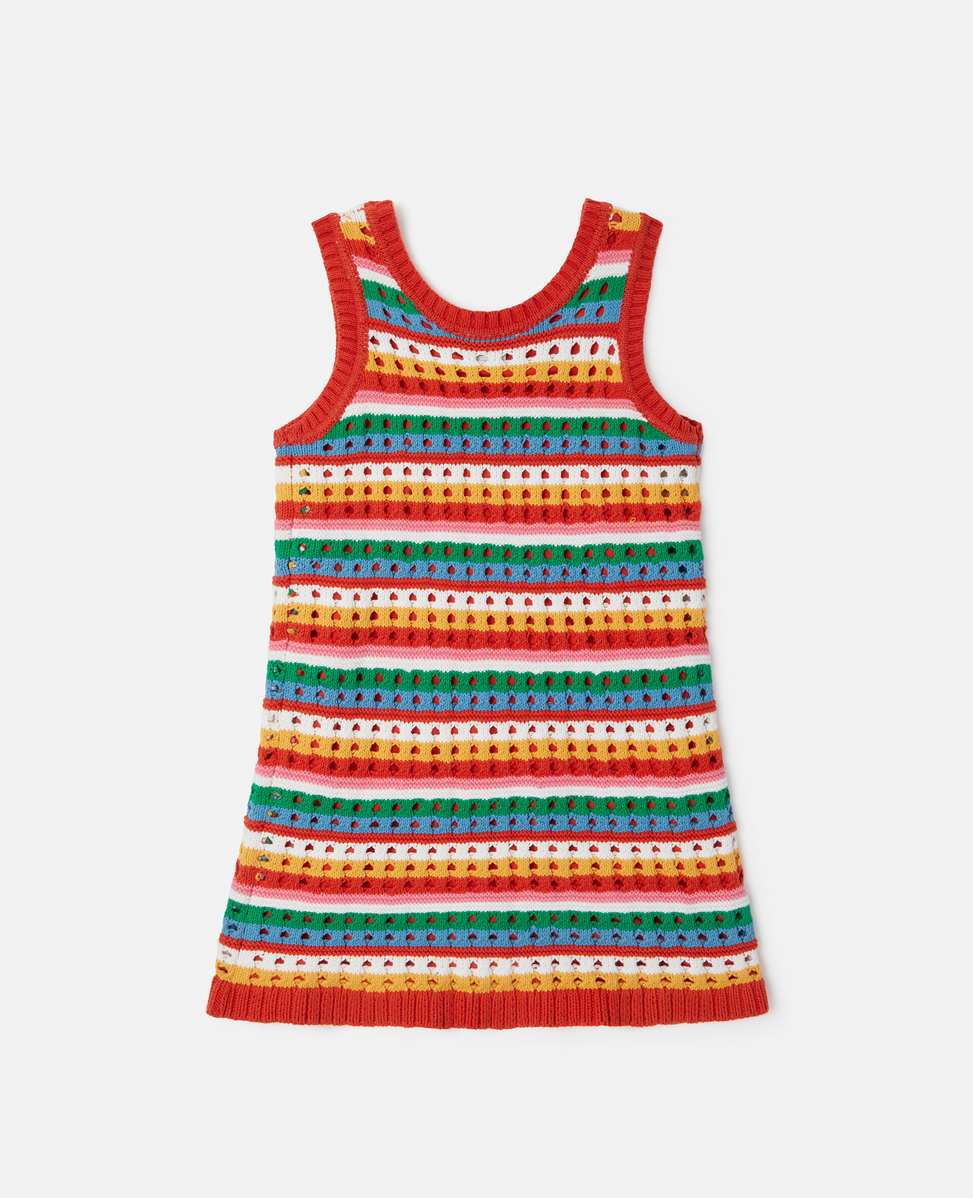 Stella Embroidered Crochet Sleeveless Dress-Multicolour-large image number 2