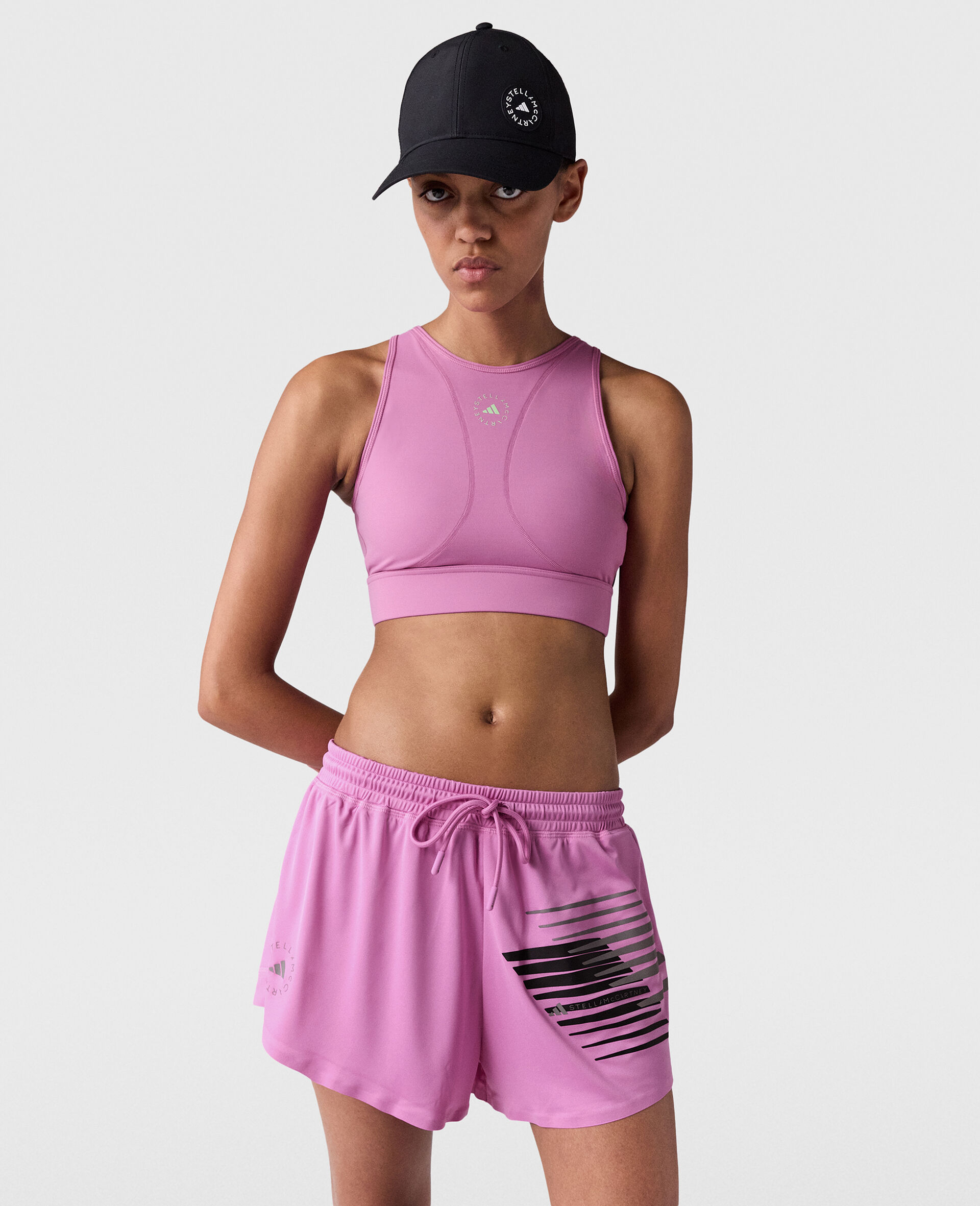 TrueLife Woven Shorts-Pink-model