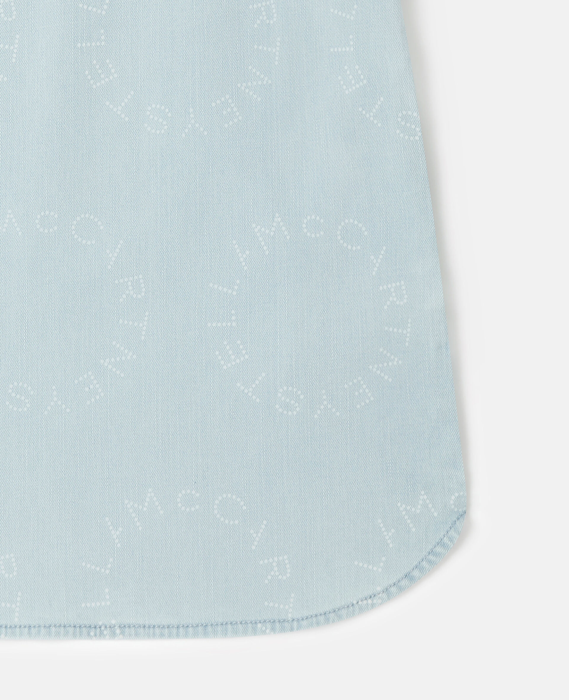 Logo Denim Dress-Blue-large image number 1