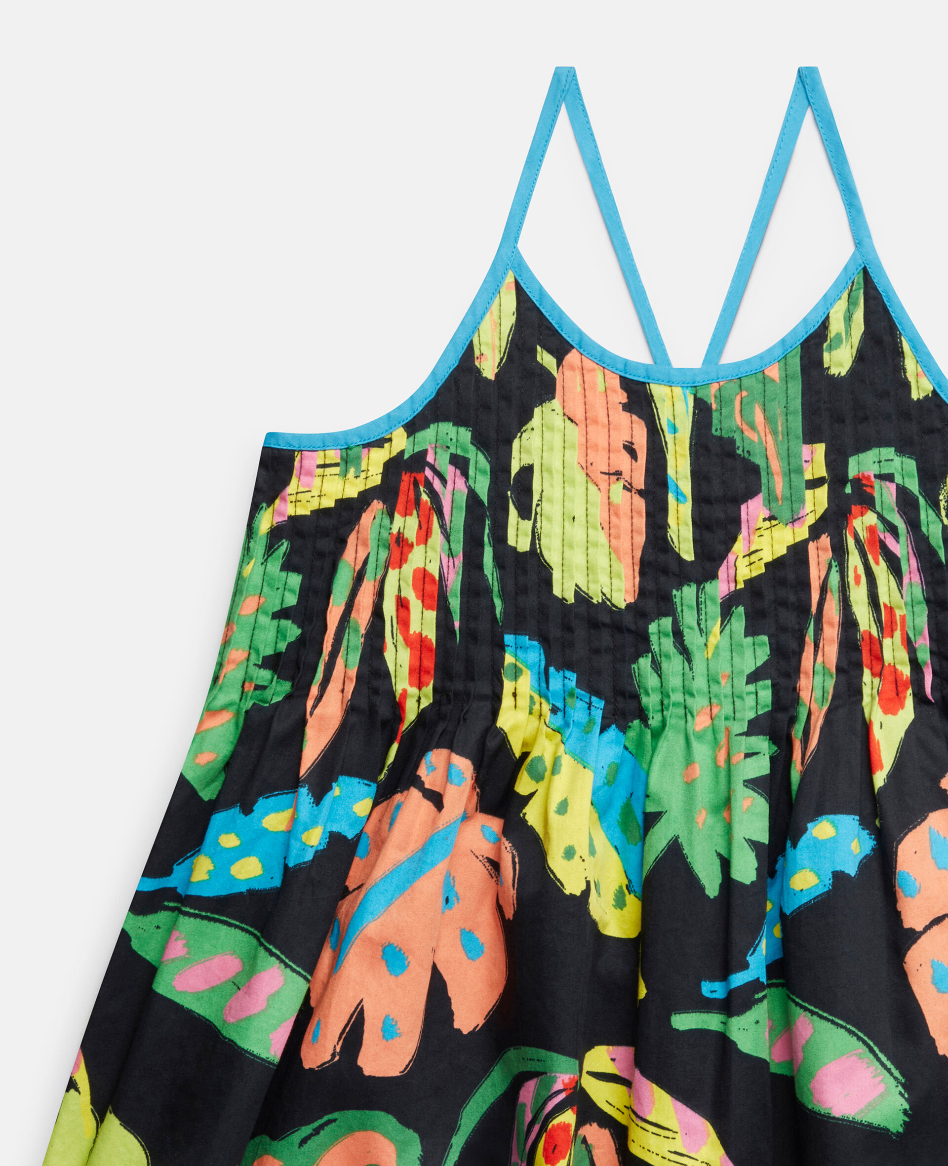Palm Leaf Print Cami Top-Black-large image number 1