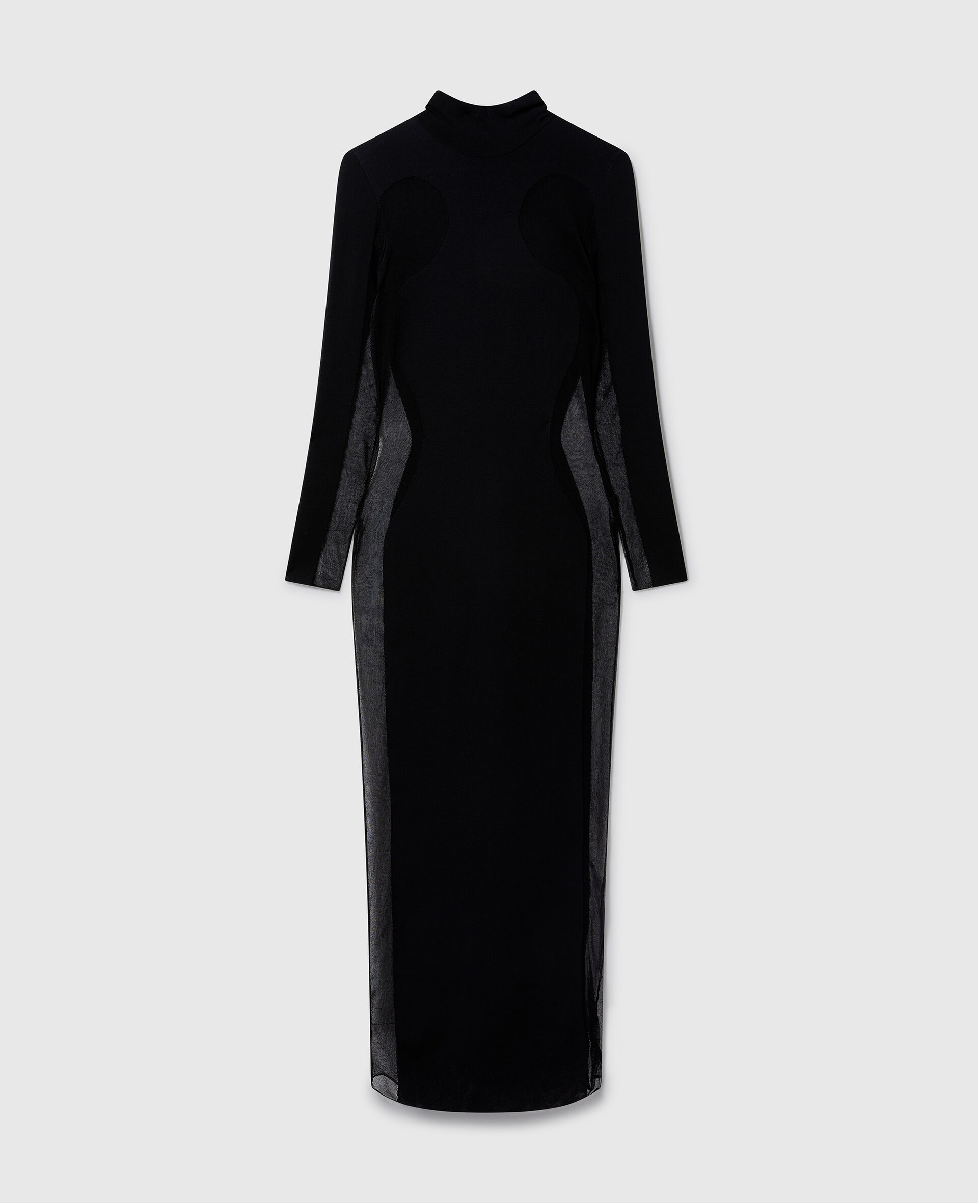 Miracle Long-Sleeve Compact-Knit Dress-Black-medium