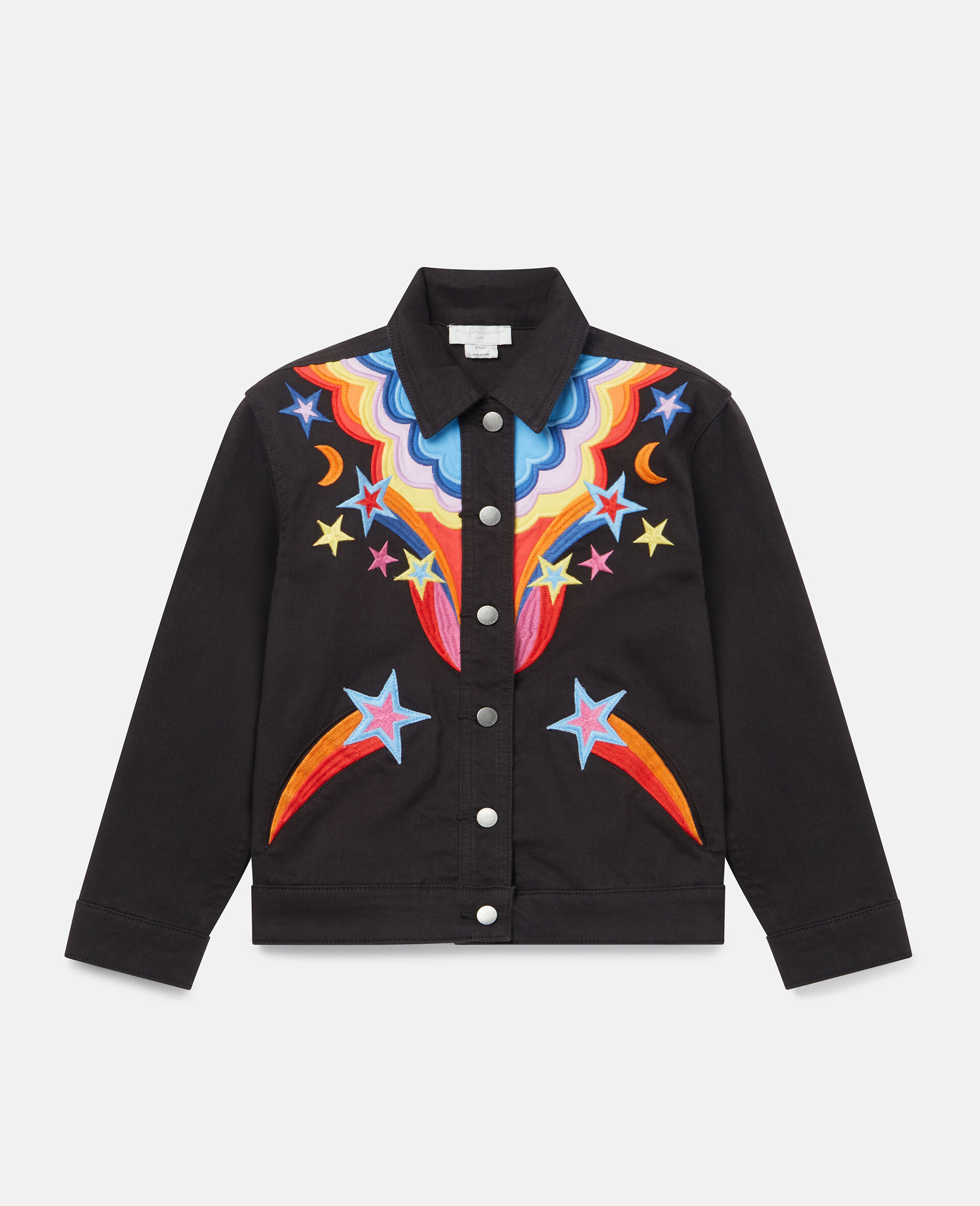 Cosmic Embroidered Gabardine Jacket-Black-large image number 0