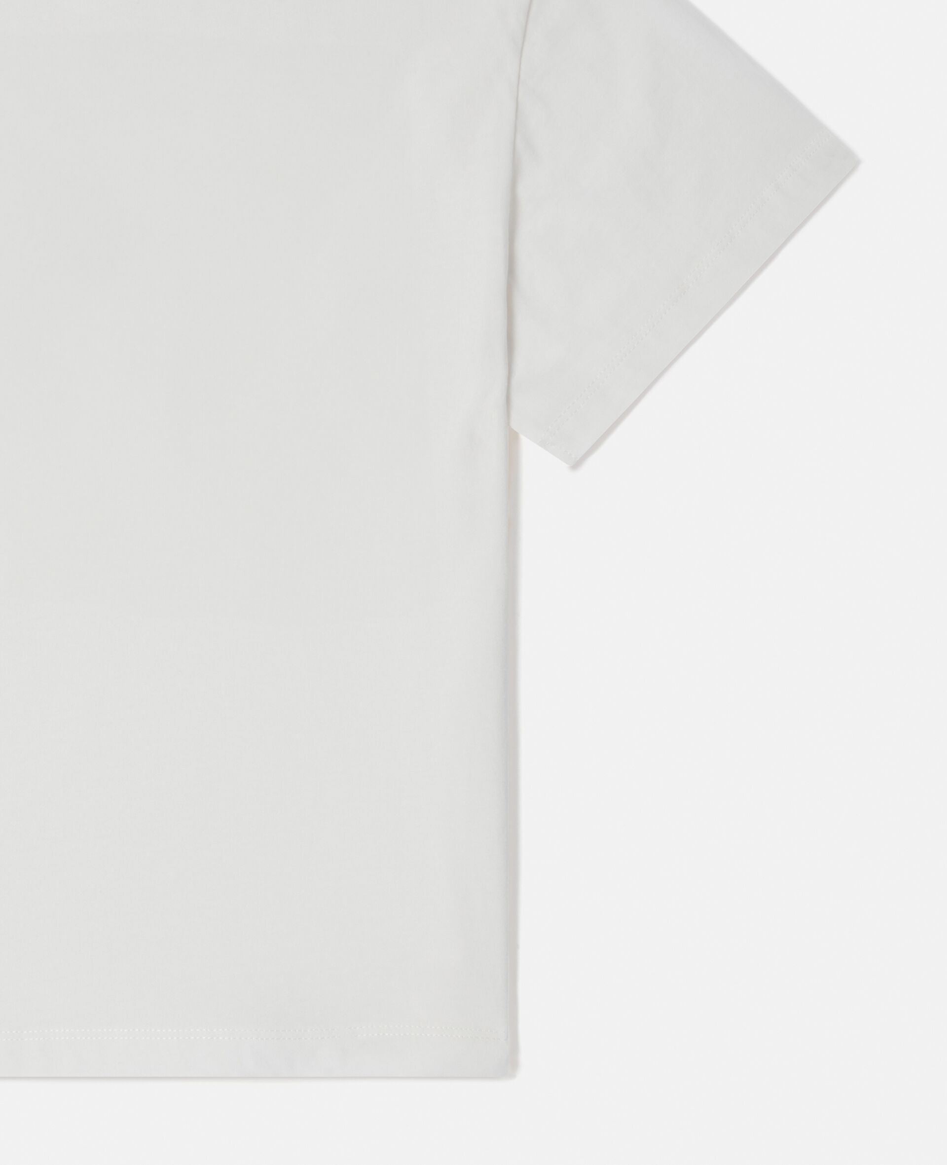 品牌文字格纹T恤-Cream-large image number 3