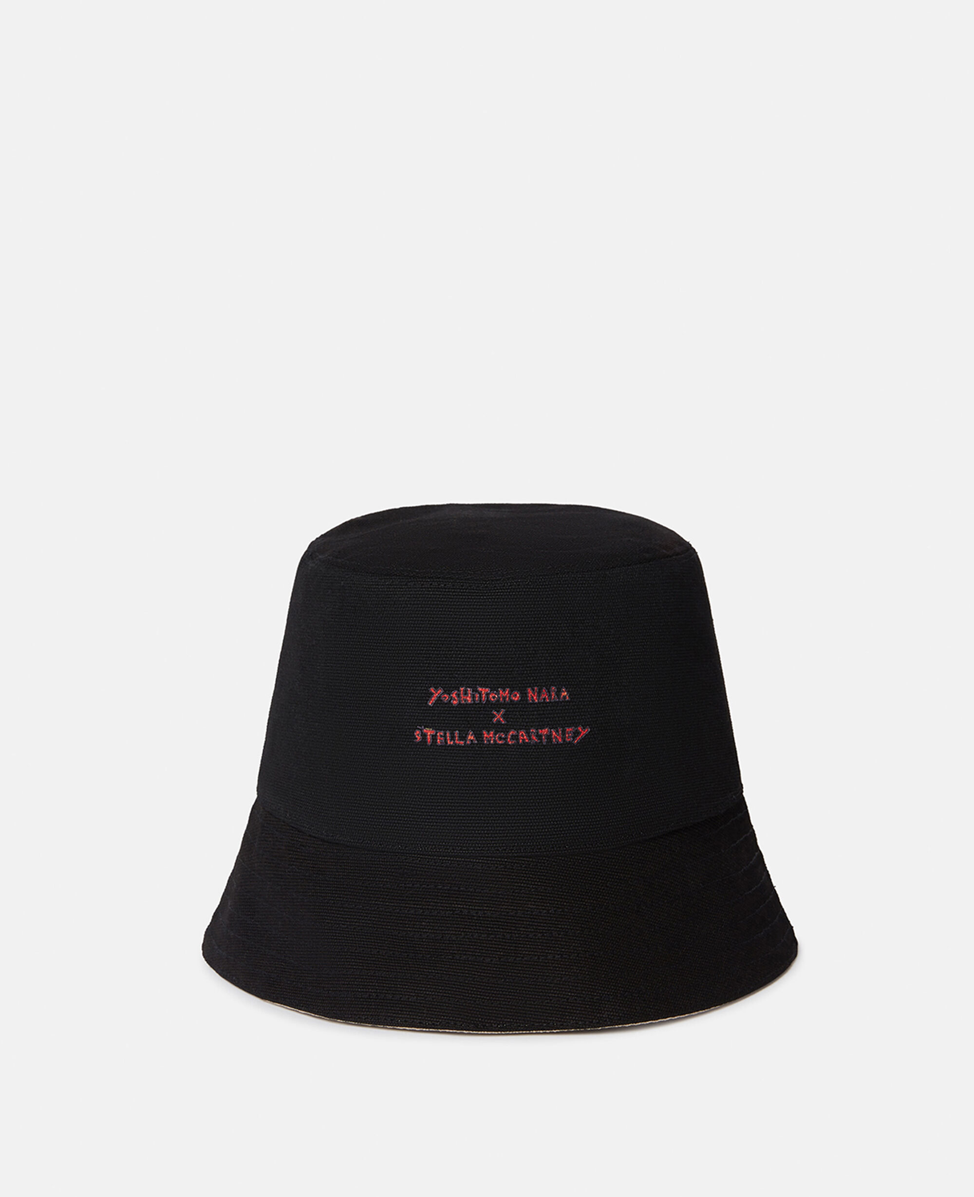 Women Ultra Black Sinister Child Print Bucket Hat | Stella McCartney SI