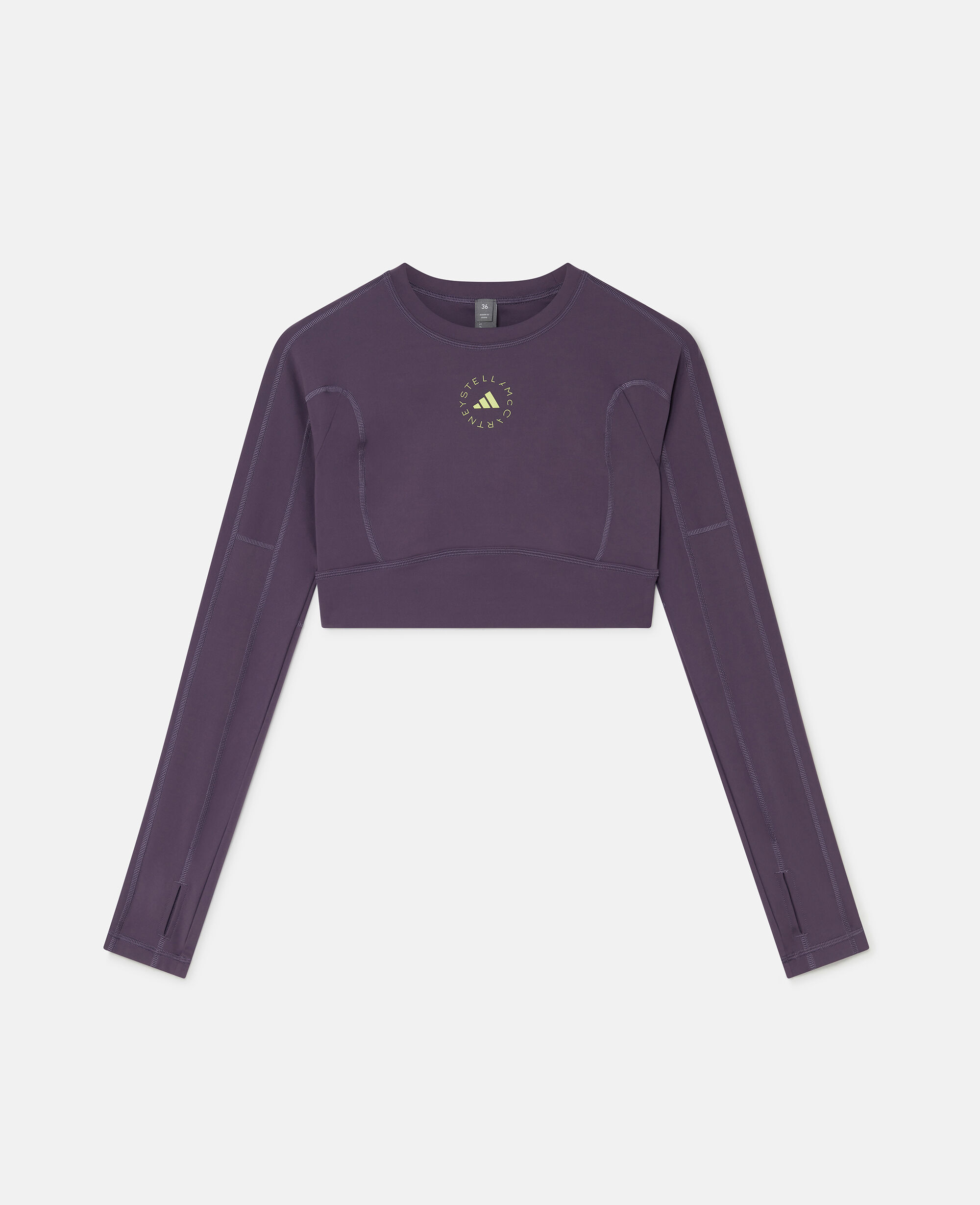 Adidas crop top purple deals