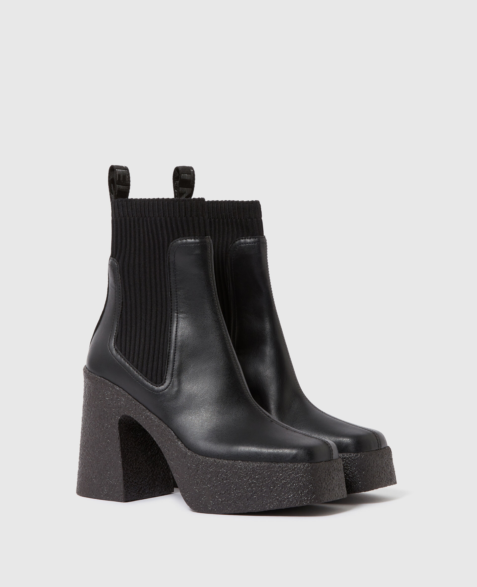 Skyla Heeled Sock Boots-Black-medium Skyla Heeled Sock Boots-Black-medium