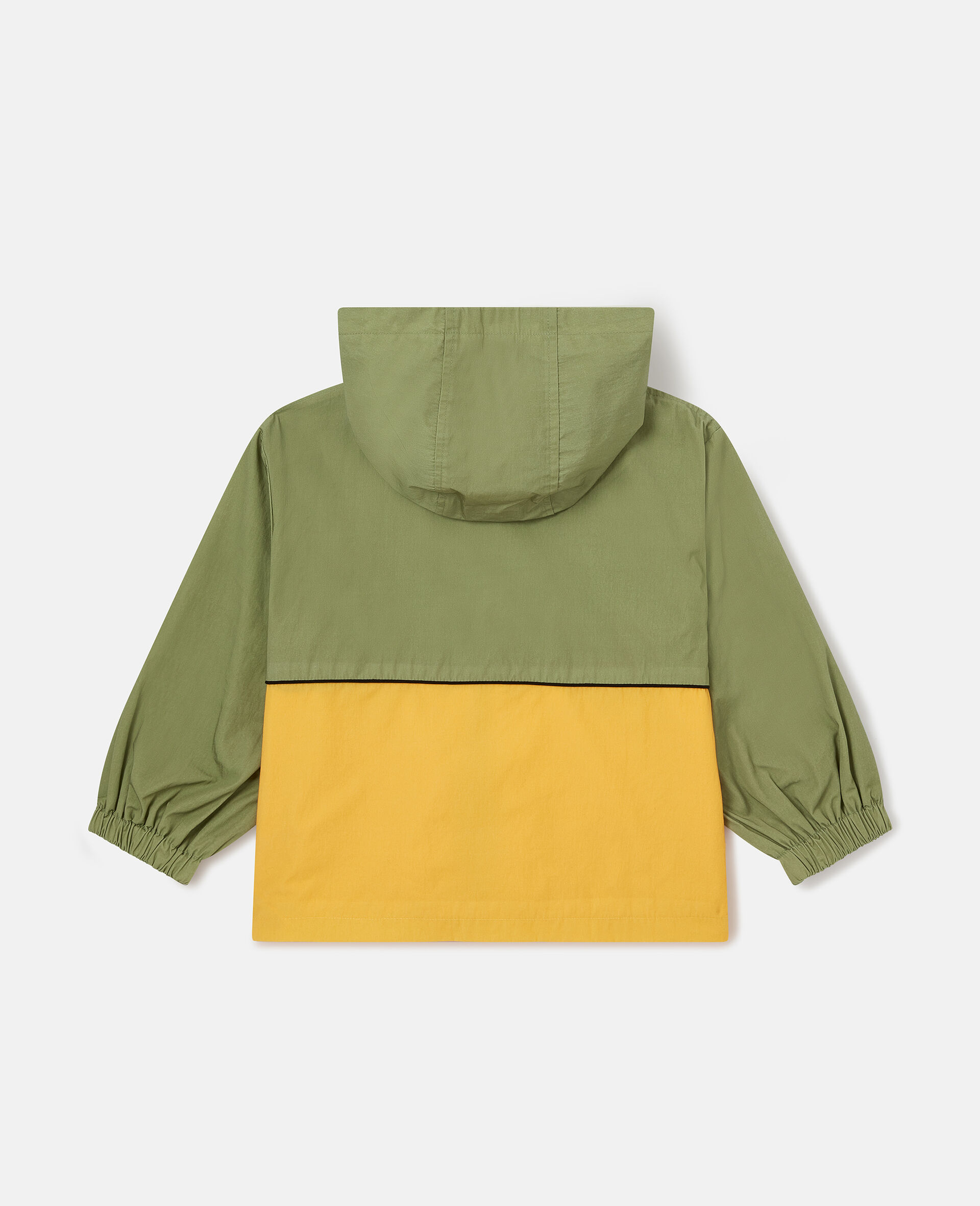 Colour Block Hooded Raincoat-Green-large image number 2