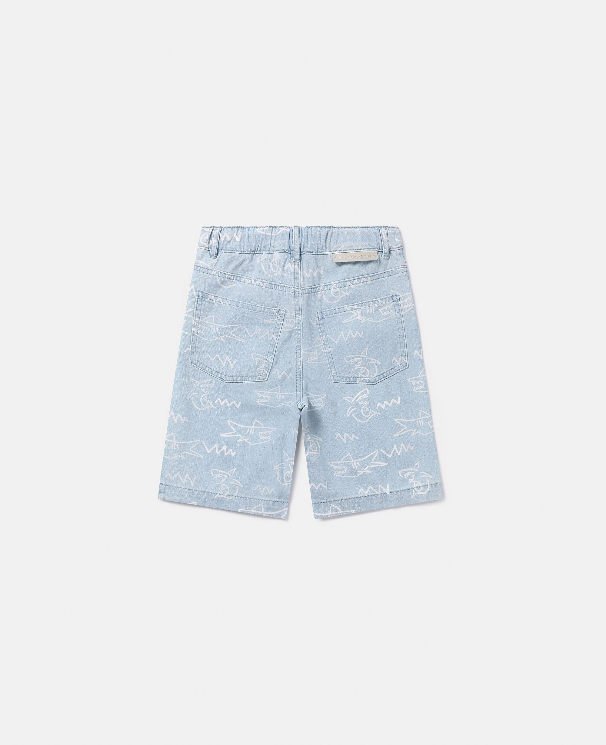 Stella McCartney Kids graphic-print straight-leg shorts - Blue