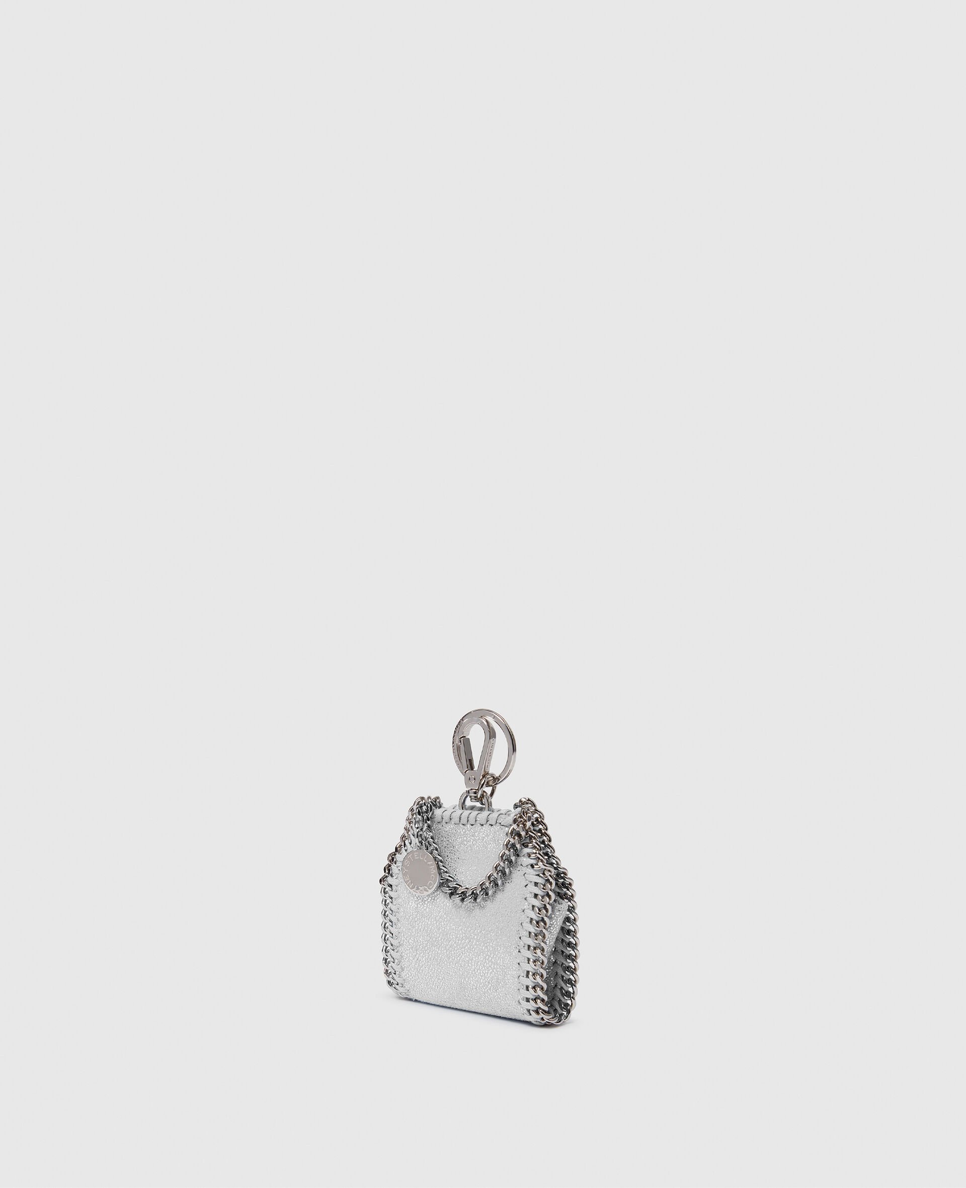 Porte cles etui pour AirPods Falabella-Silver-medium