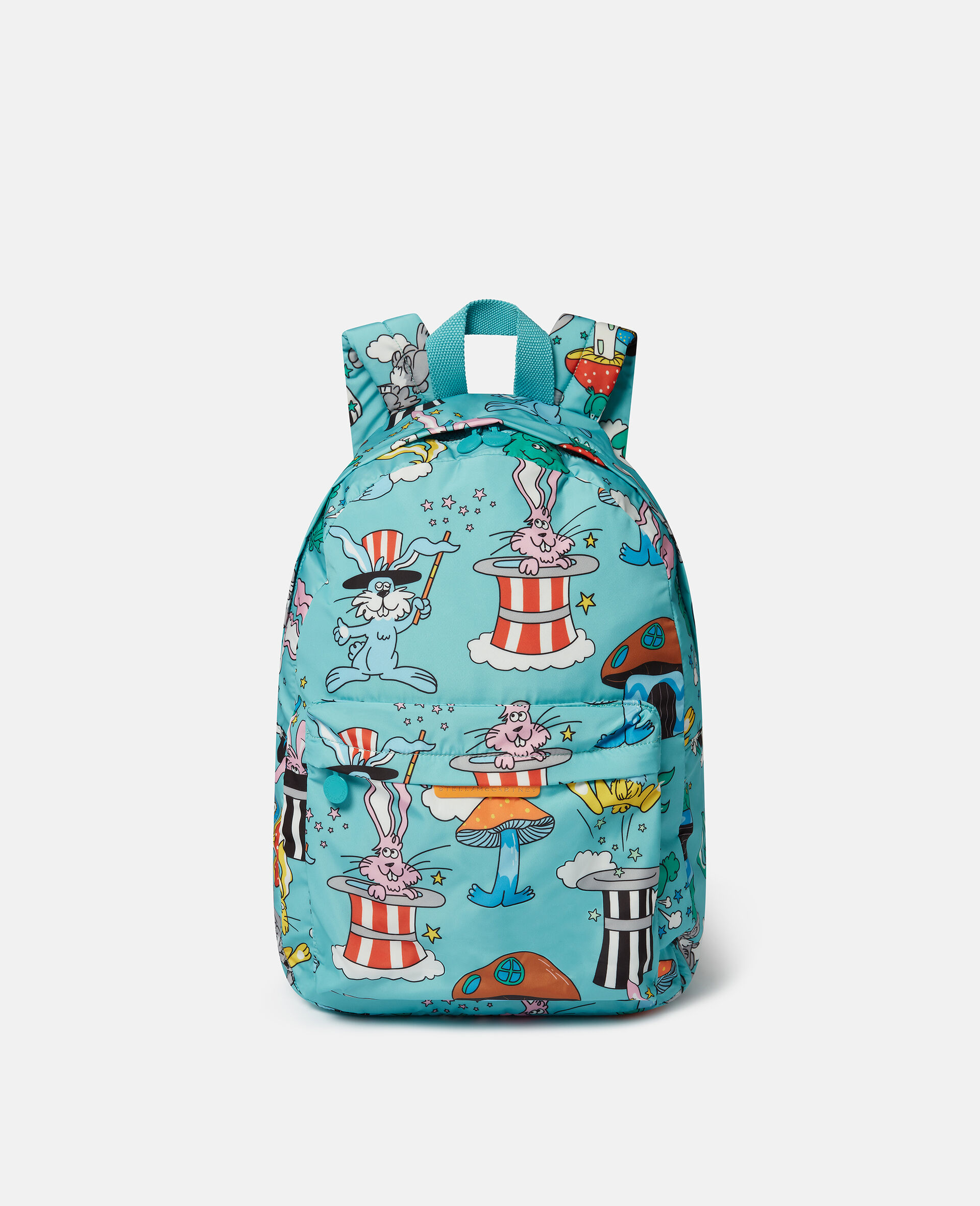 Magicians Bunny Print Backpack-Blue-large image number 0