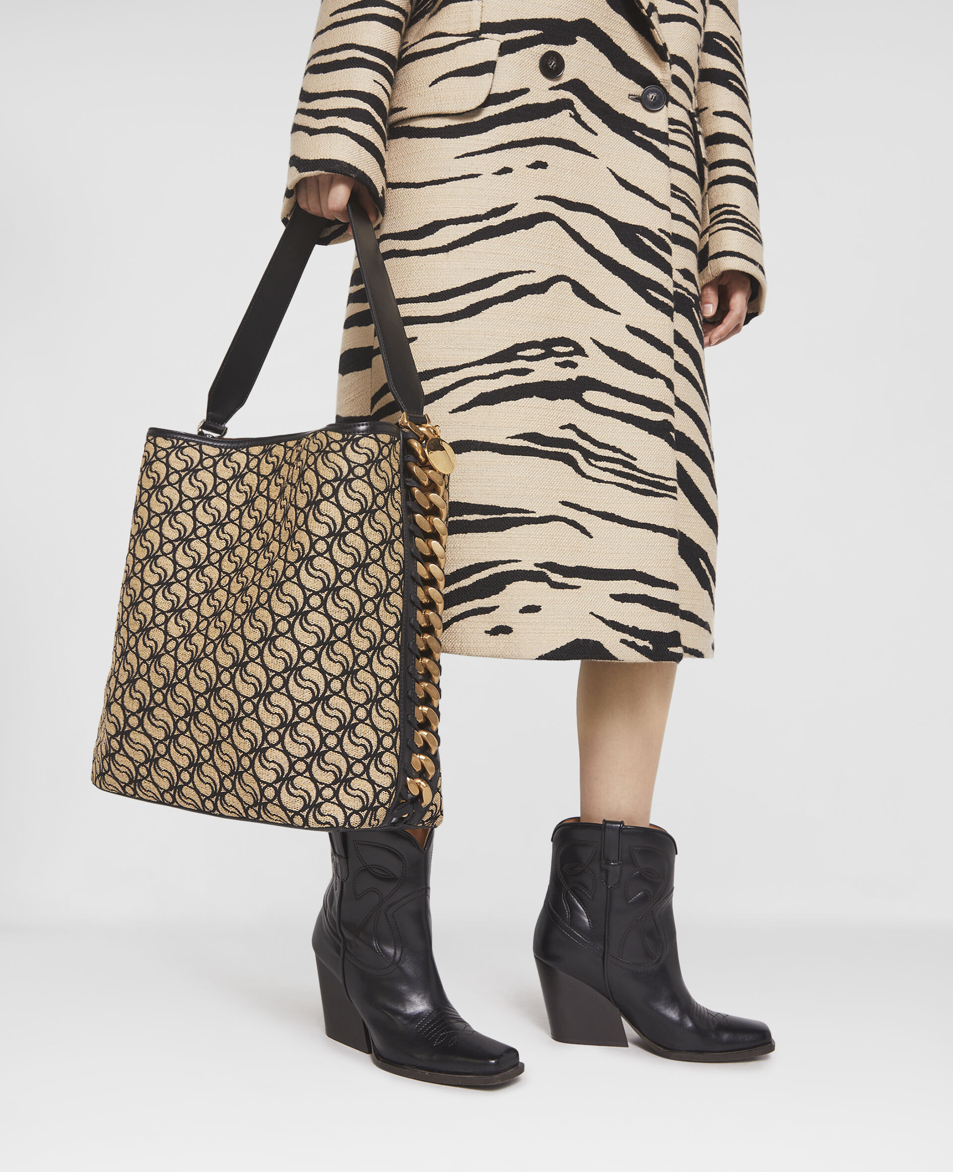 Frayme S-Wave Tote Bag-Beige-large image number 1