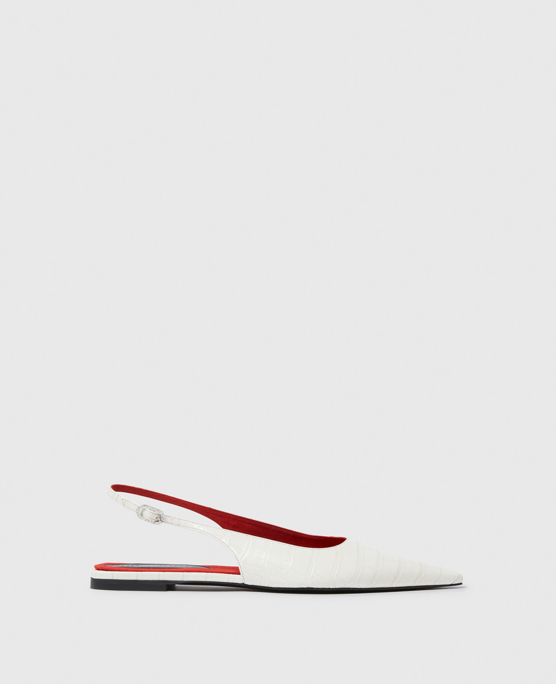 Elsa Slingback Flats-White-large image number 0