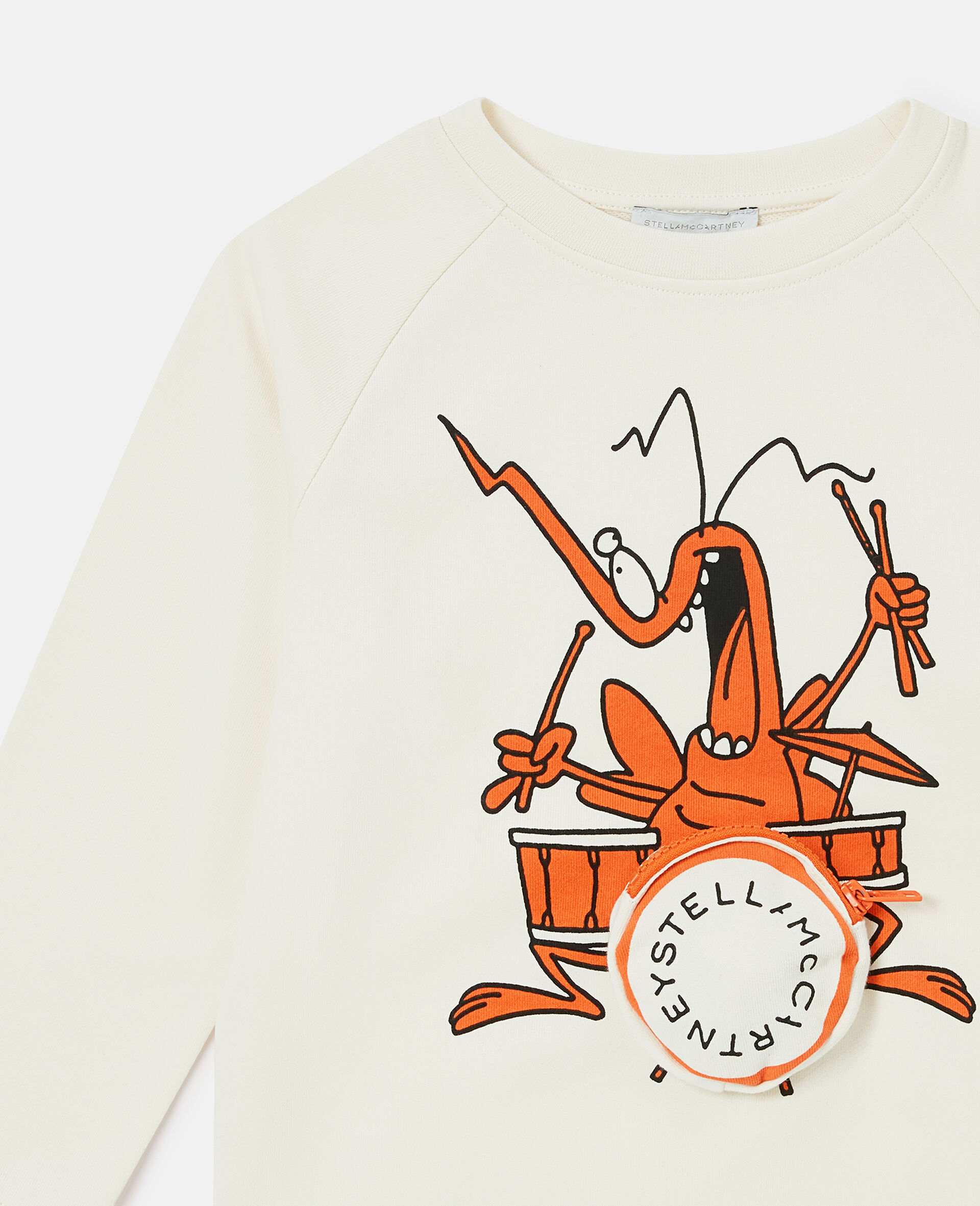 Bug Band Graphic Sweatshirt-Cream-medium