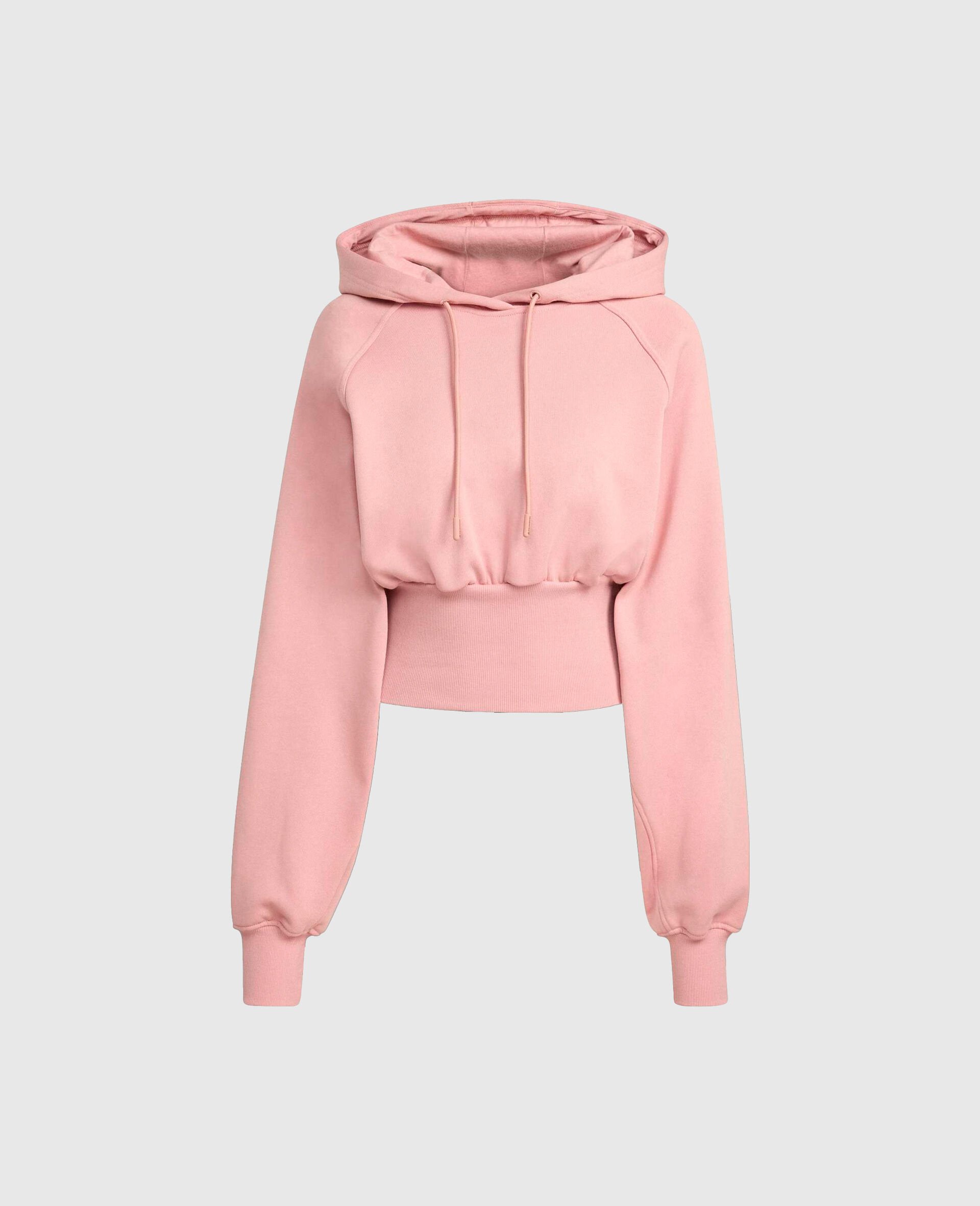 Sweat a capuche court avec logo-Rose-medium Sweat a capuche court avec logo-Rose-medium
