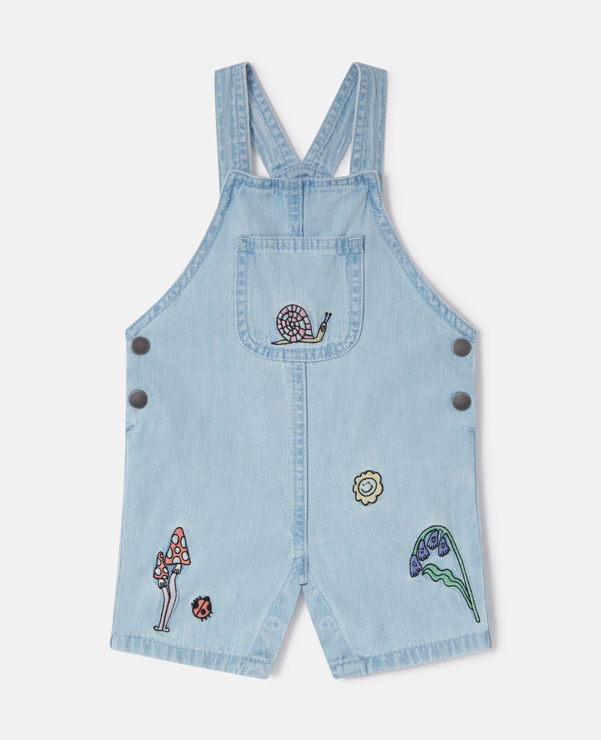 Woodland Friends Denim Dungarees -Blue-medium