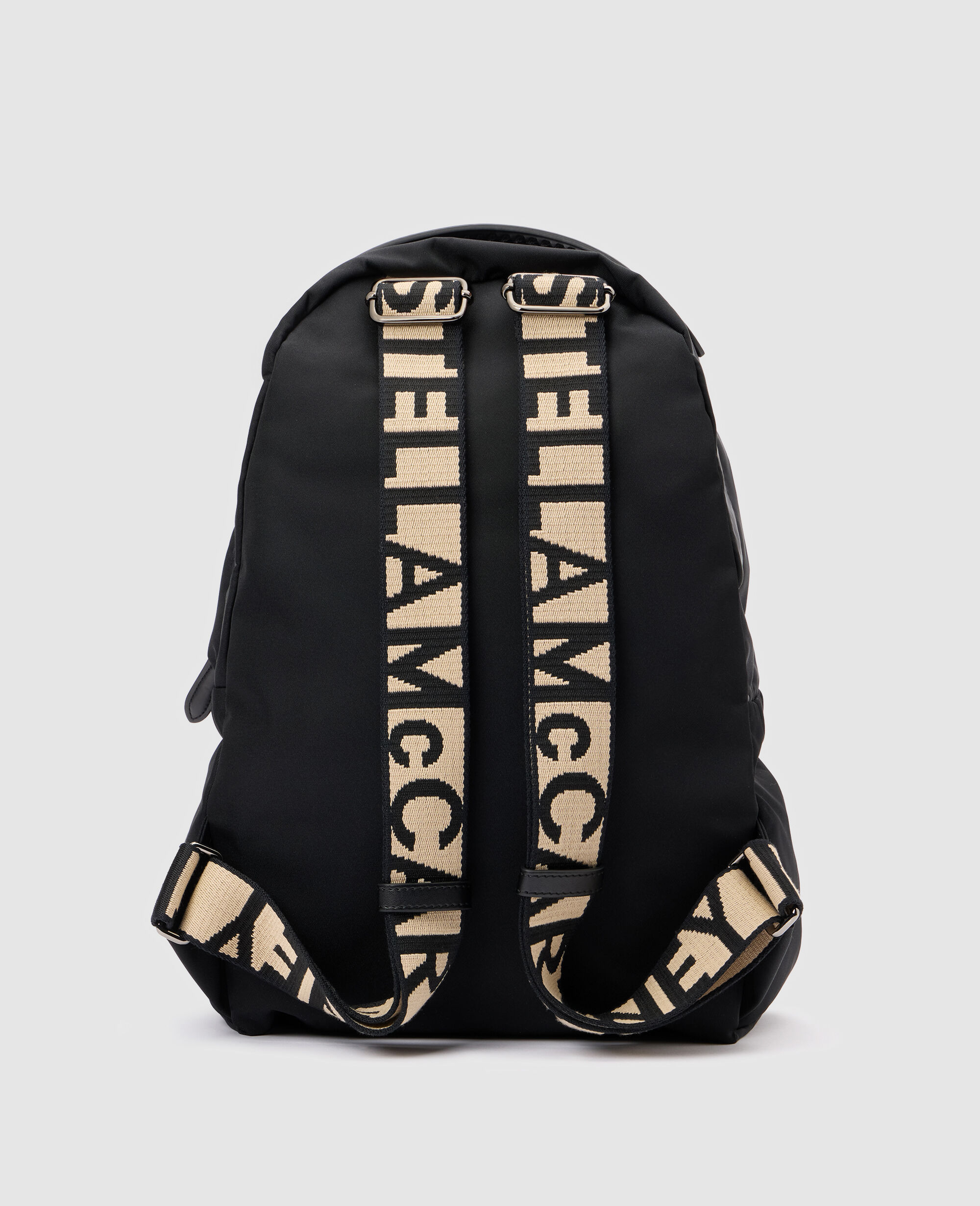【後払い手数料無料】 Women Black Logo Strap Backpack | Stella McCartney US バッグ