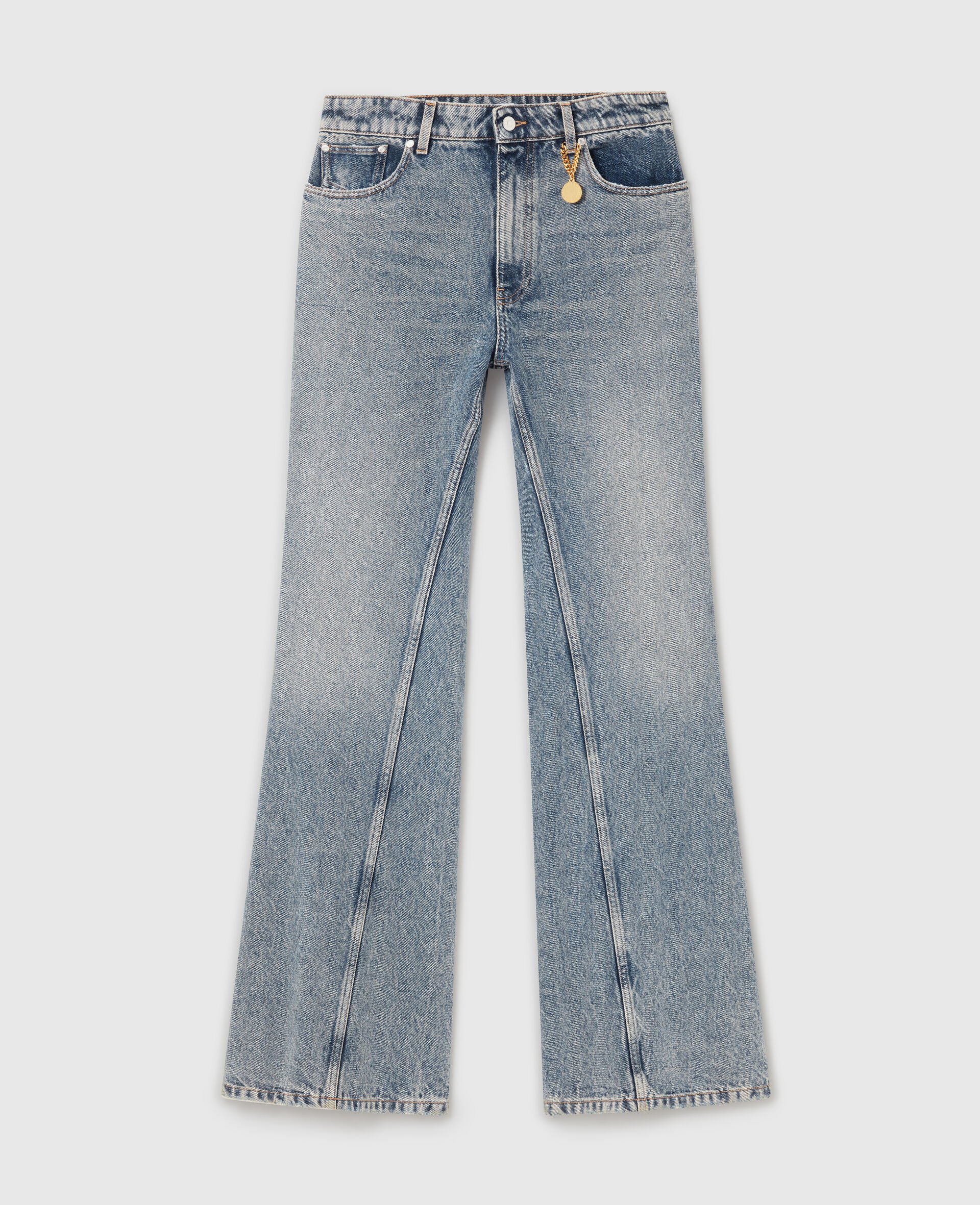 Vintage Wash Bootcut Jeans-Blue-large image number 0