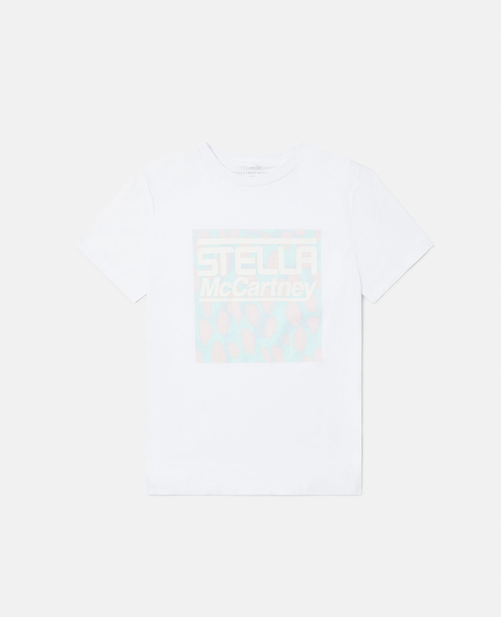 Stella Logo Camouflage Print T-Shirt-White-large image number 0