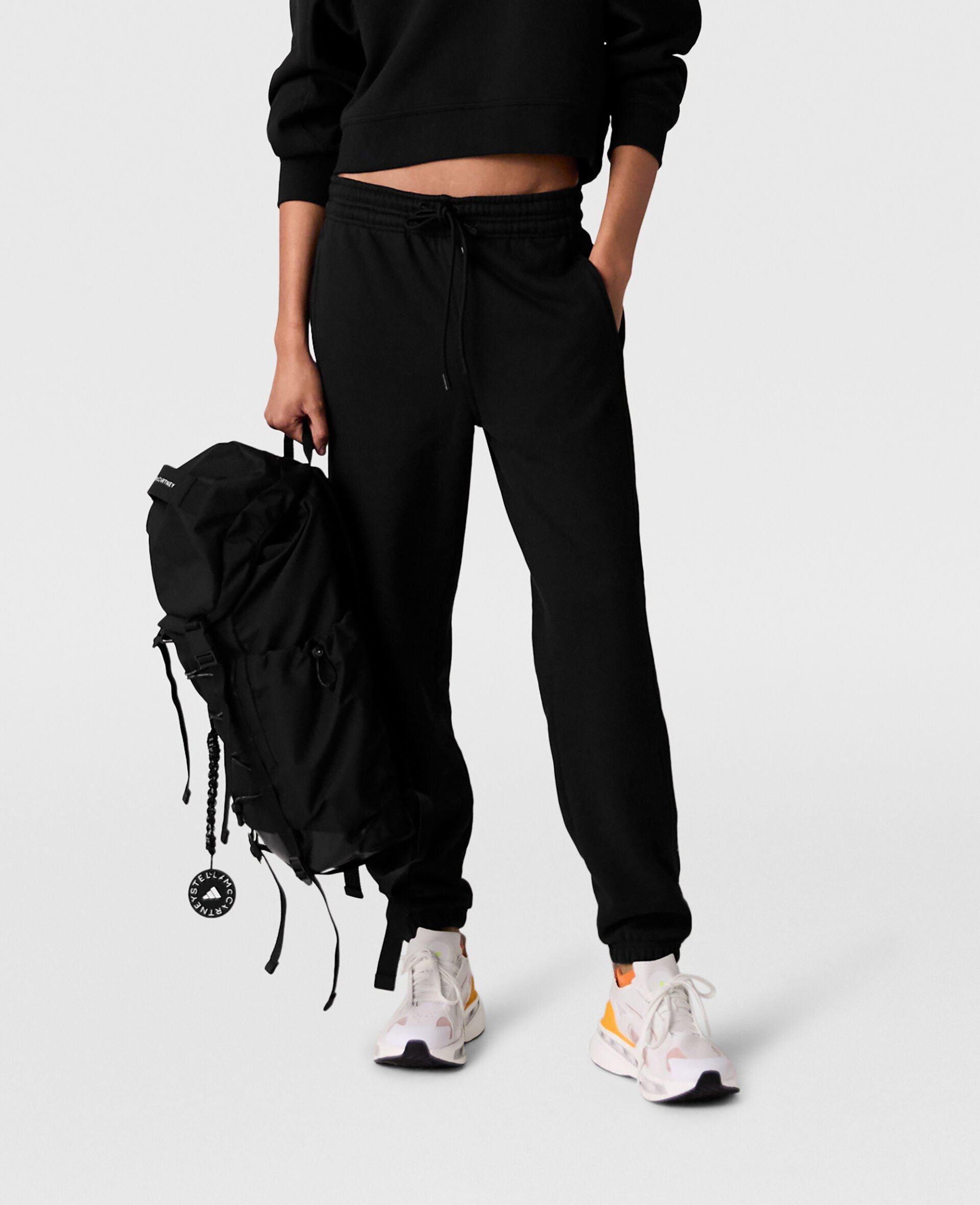 Logo Elasticated  Joggers-Black-medium