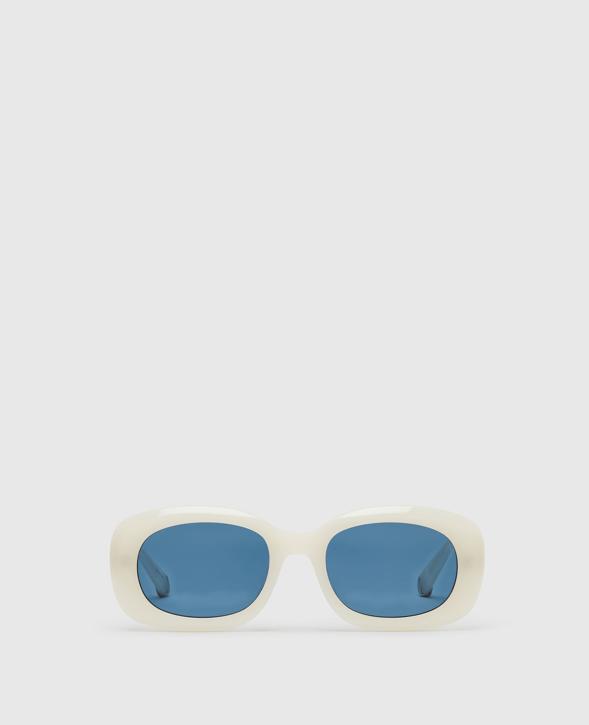 Chunky Oval Sunglasses-White-medium Chunky Oval Sunglasses-White-medium