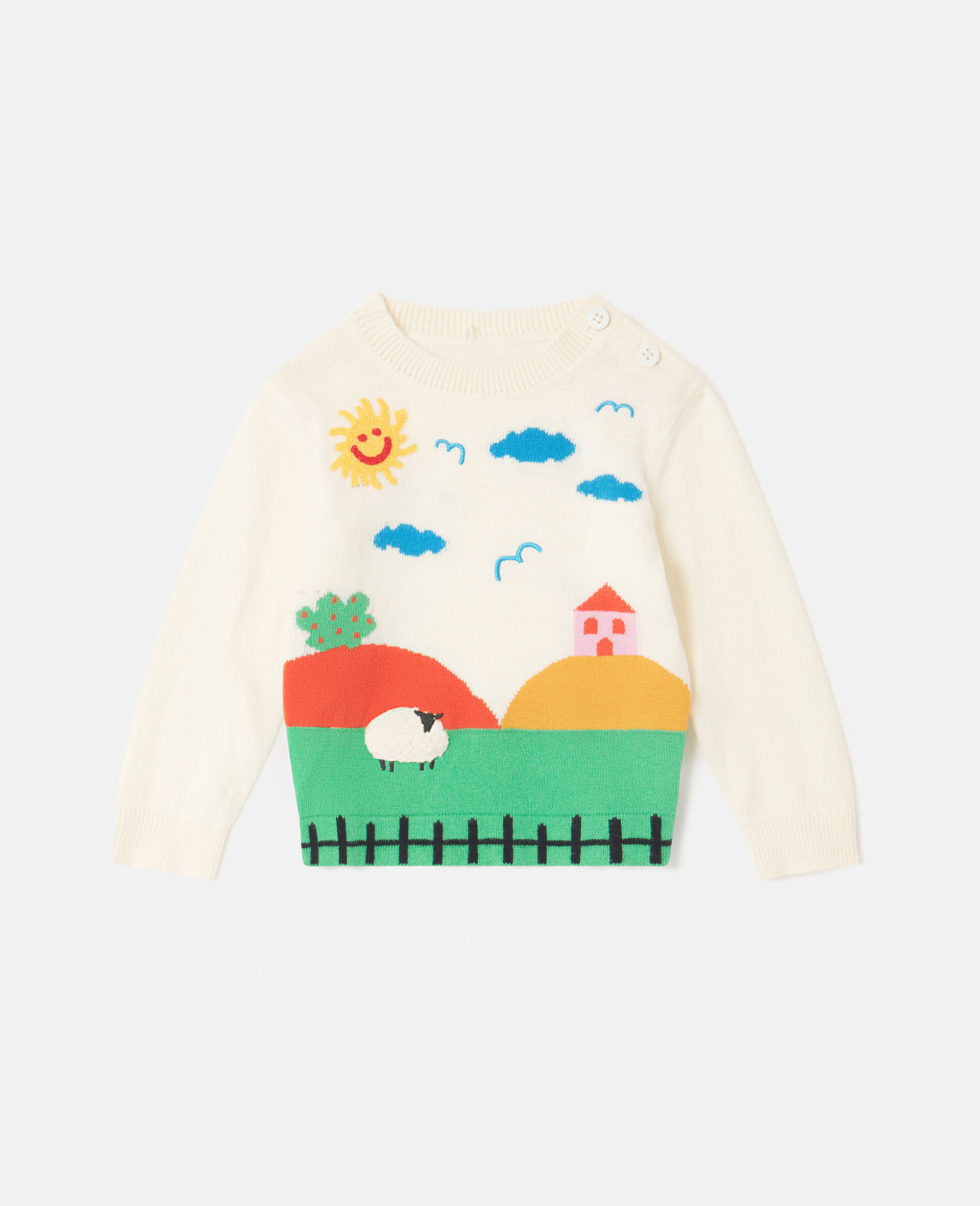 Farmyard Graphic Knitted Sweater-Multicolour-large image number 0