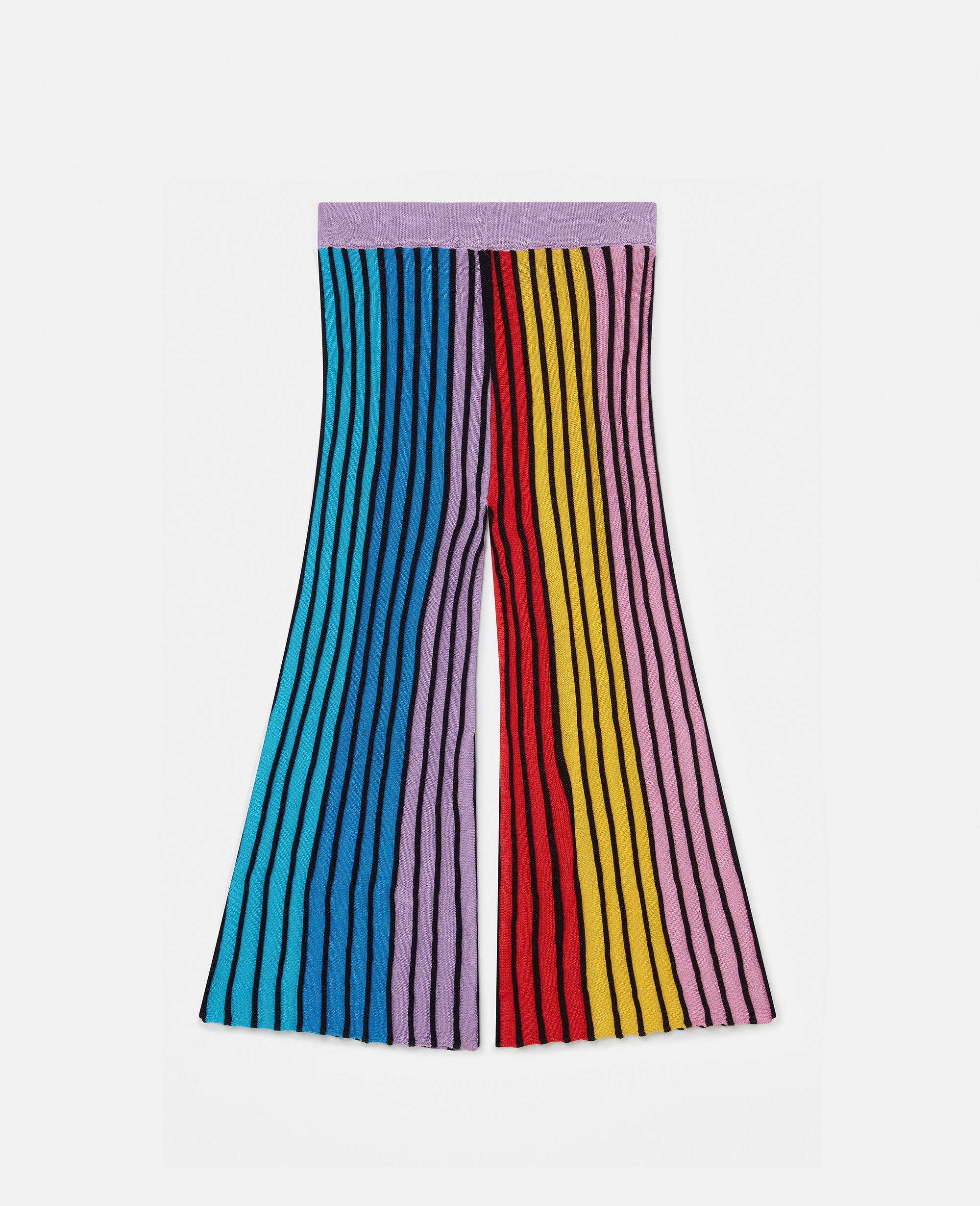Women Multicolor Rainbow Striped Flared Pants | Stella