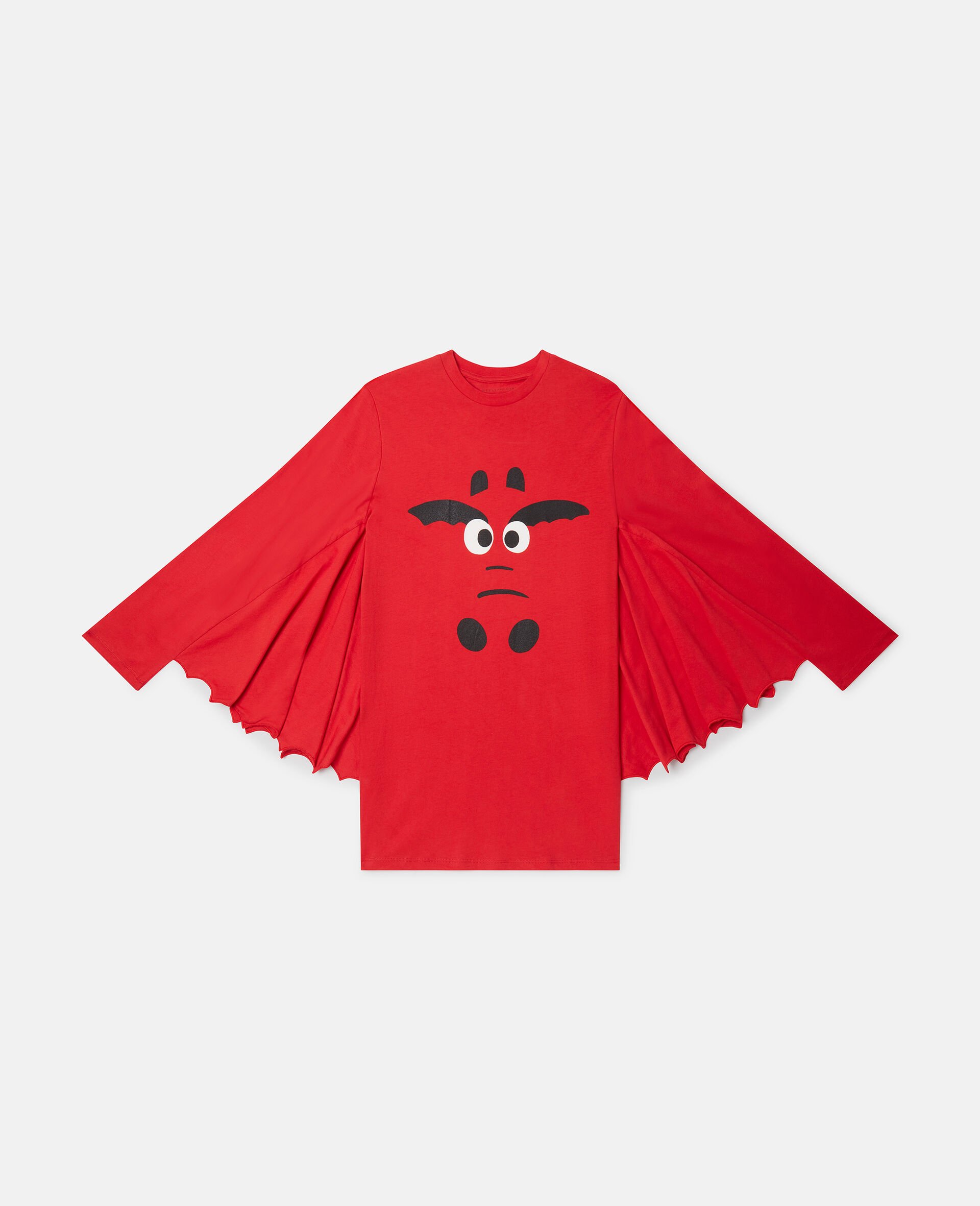 Year of the Dragon Jersey Cape Dress-Red-large image number 0