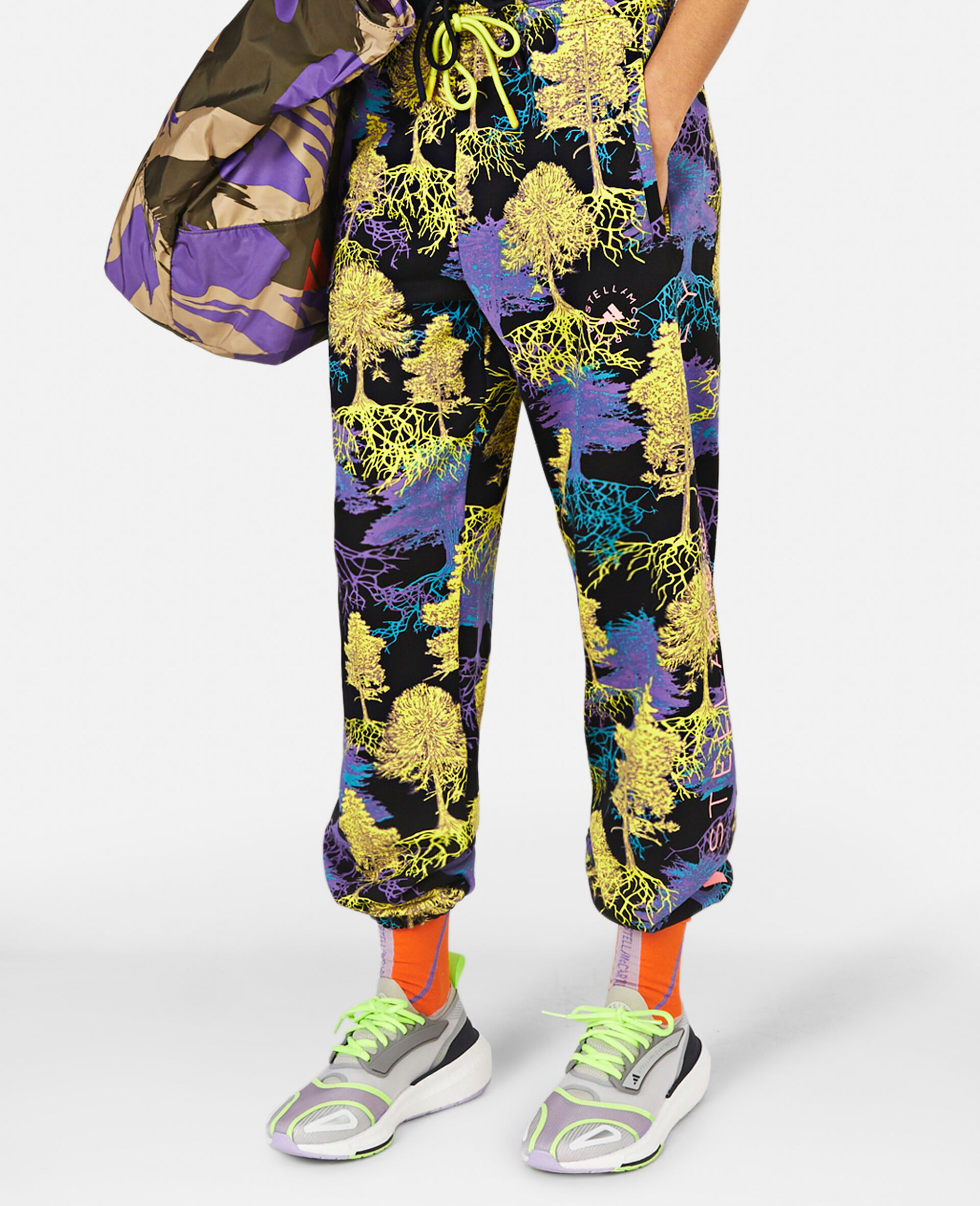 Psychedelic Tree Print Sweatpants-Multicolour-large image number 3