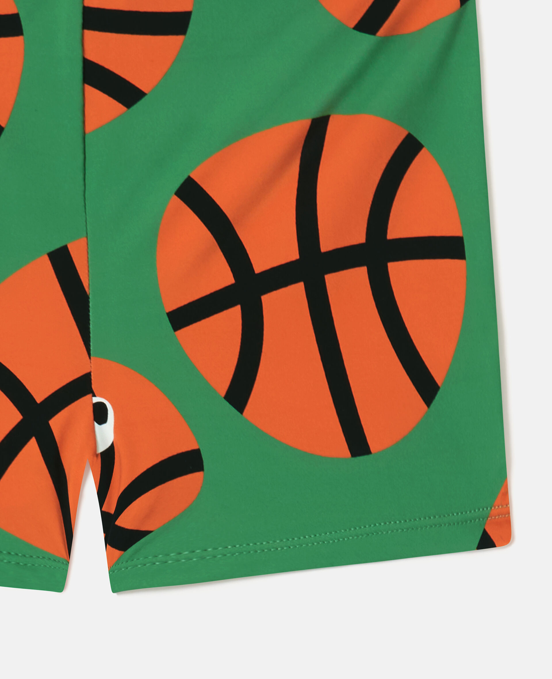 Basketball Print Swim Shorts-Green-large image number 3