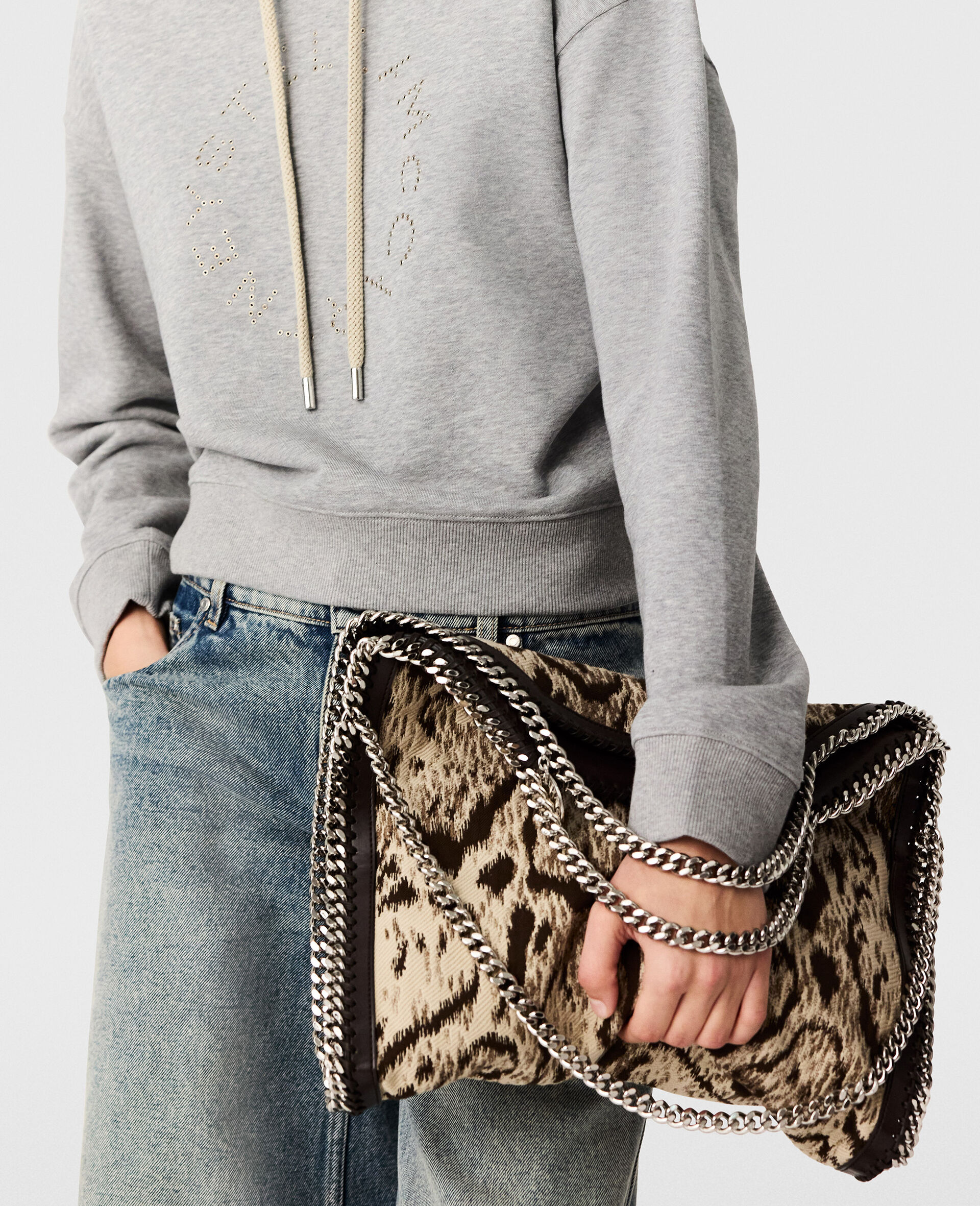 Falabella Cloud Leopard Fold-Over Tote Bag-Brown-medium