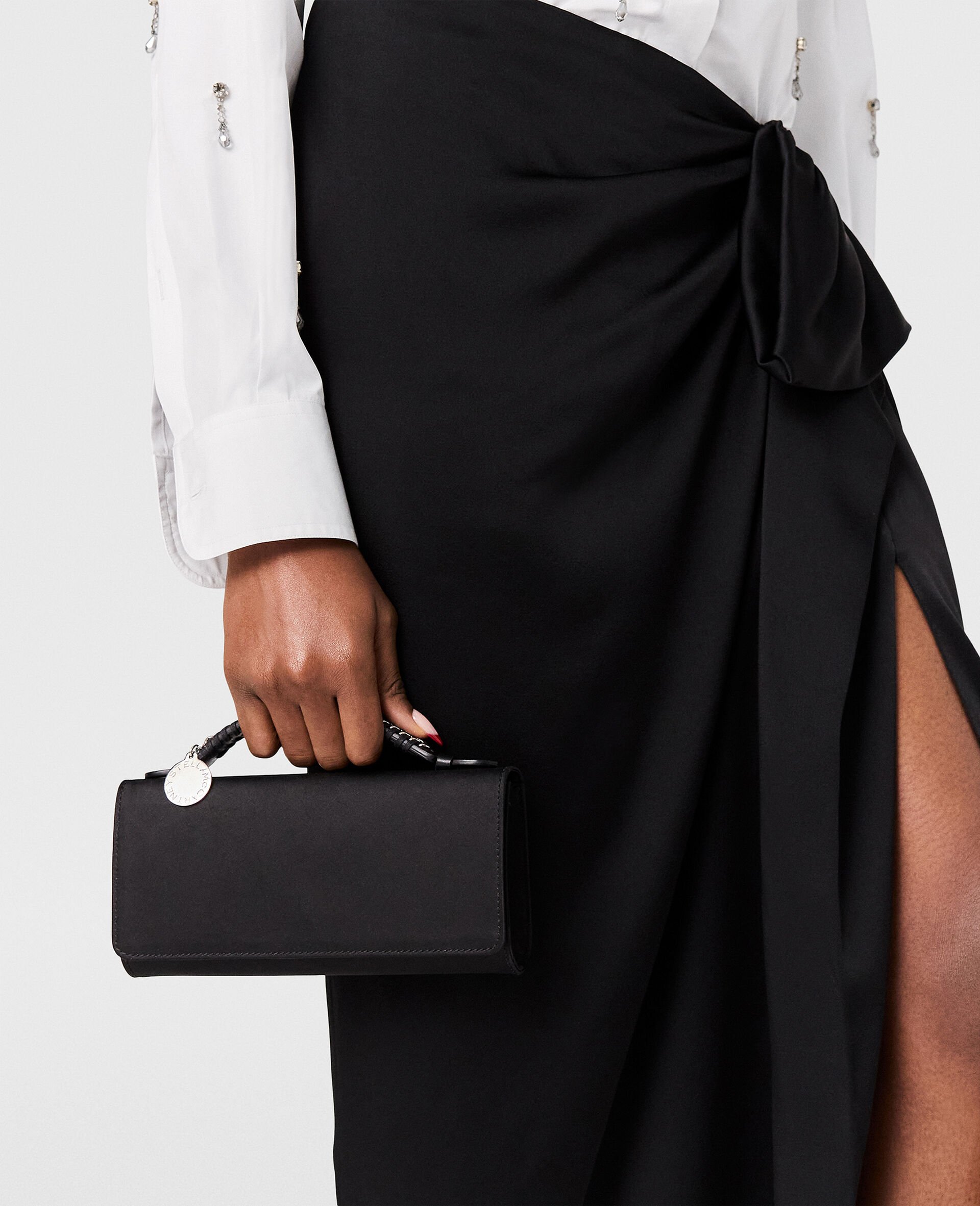 Falabella Crossbody Clutch Bag-Black-model
