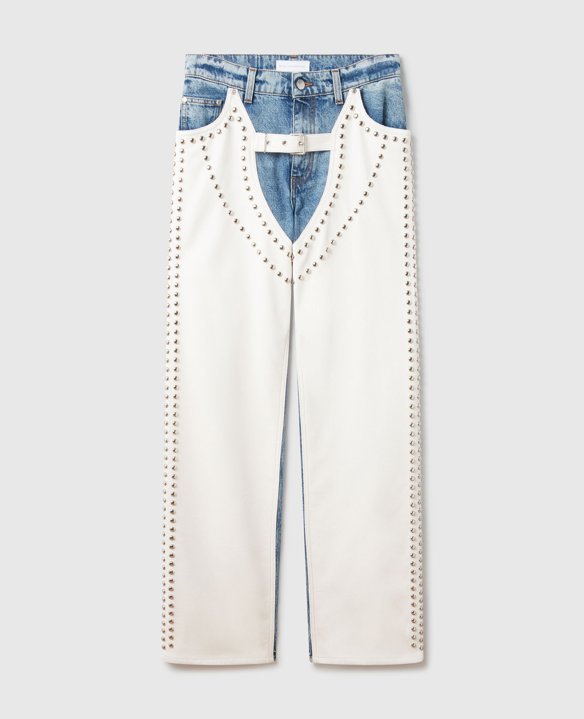 Chaps Studded Straight-Leg Jeans-White-medium