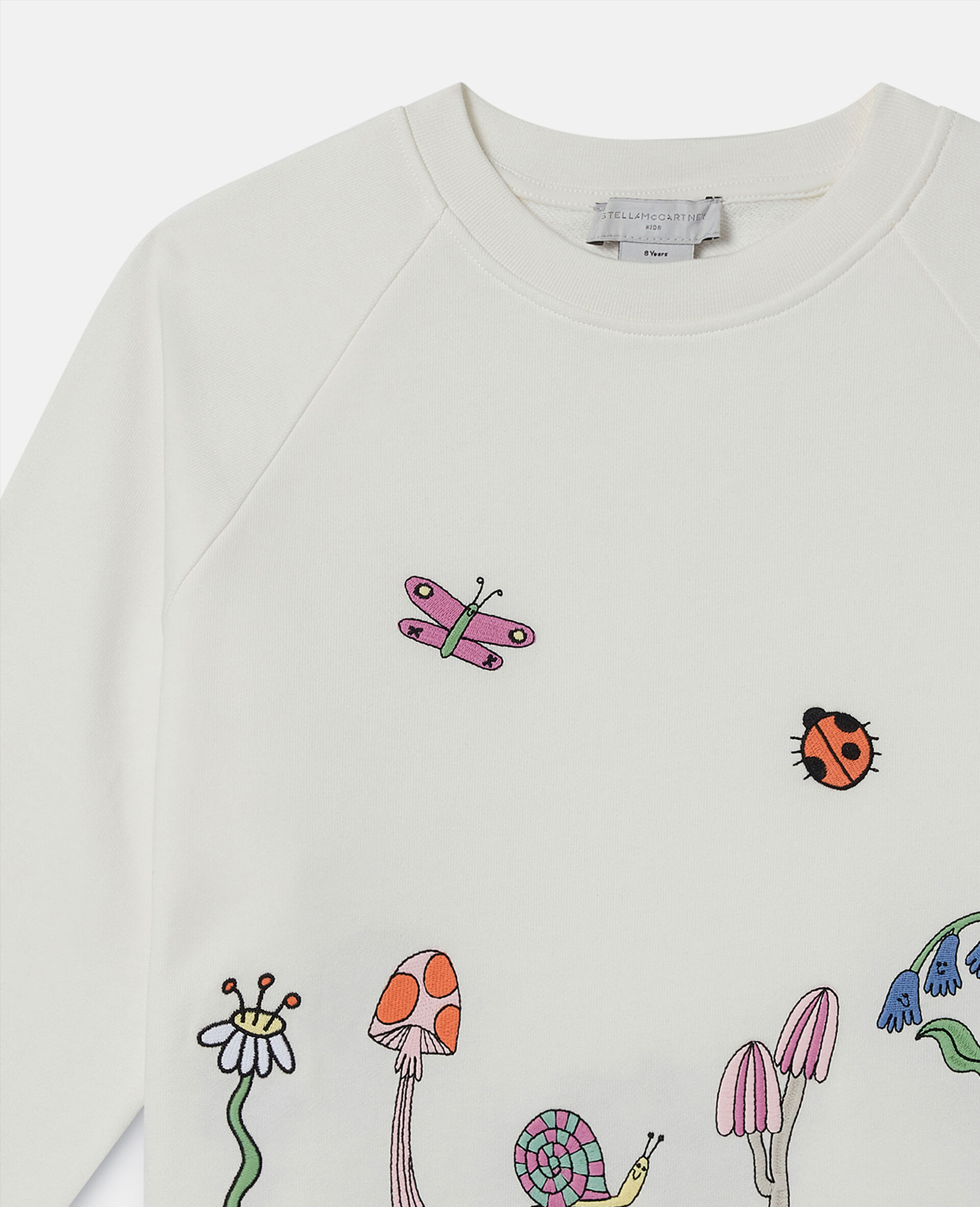 Woodland Friends Cropped Sweater-White-large image number 1