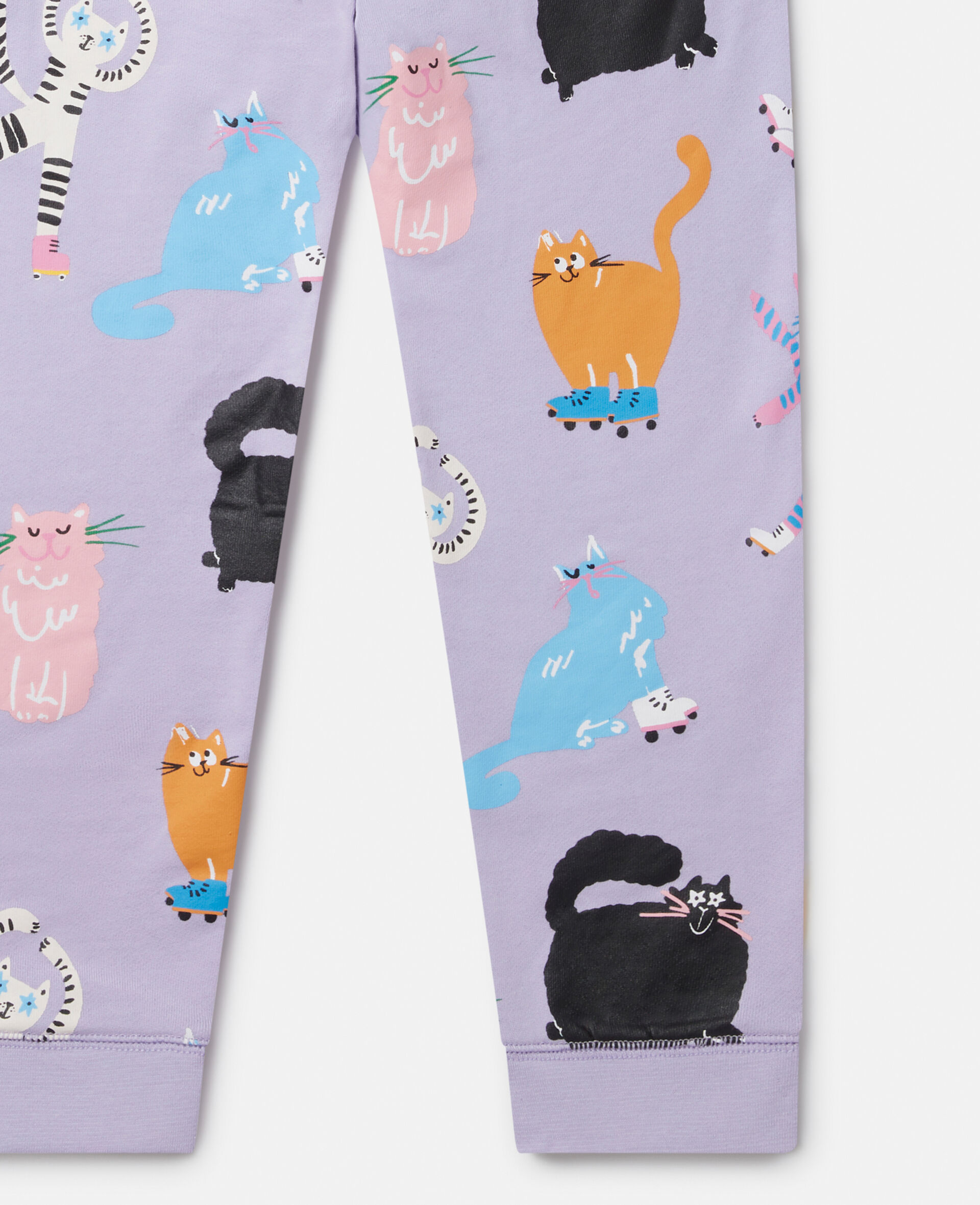 Cats Print Sweatpants-Purple-large Cats Print Sweatpants-Purple-large image number 3