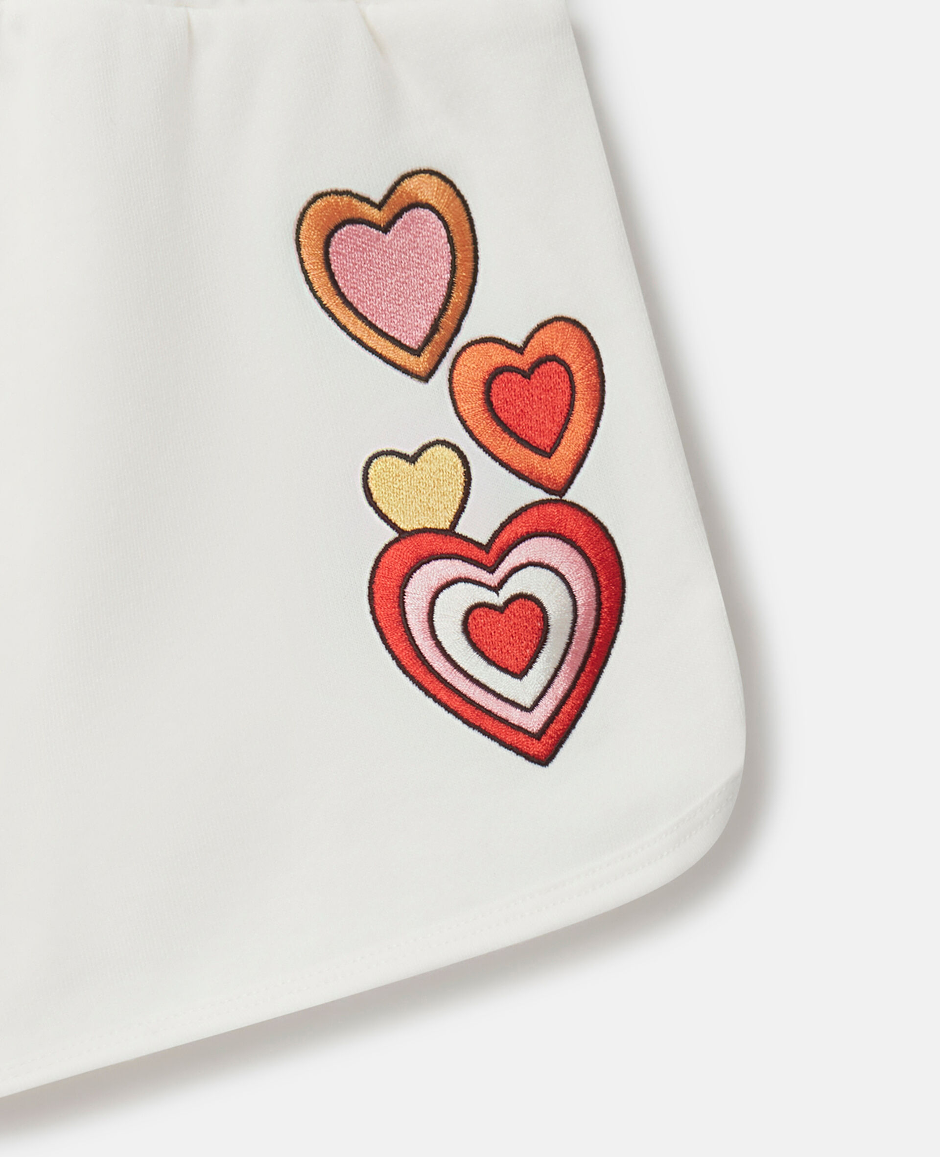 I Love You Embroidered Shorts-Multicolour-large image number 3