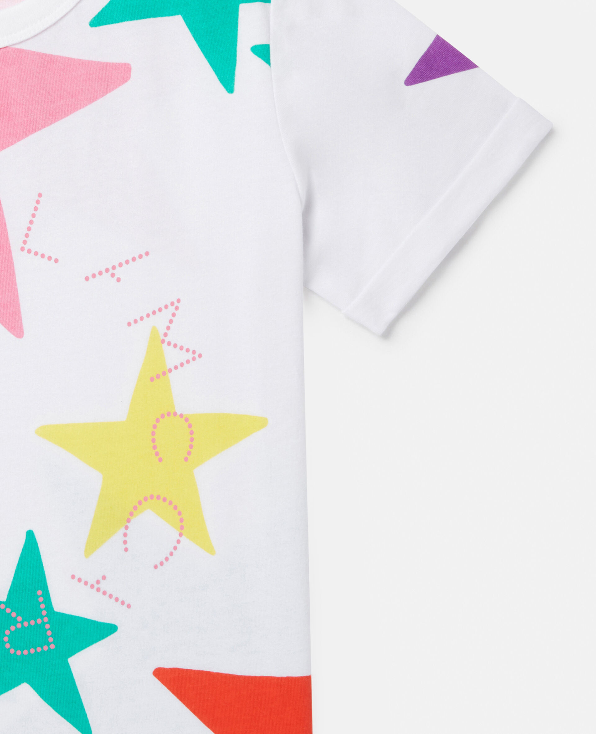 Star Print T-Shirt-White-large image number 1