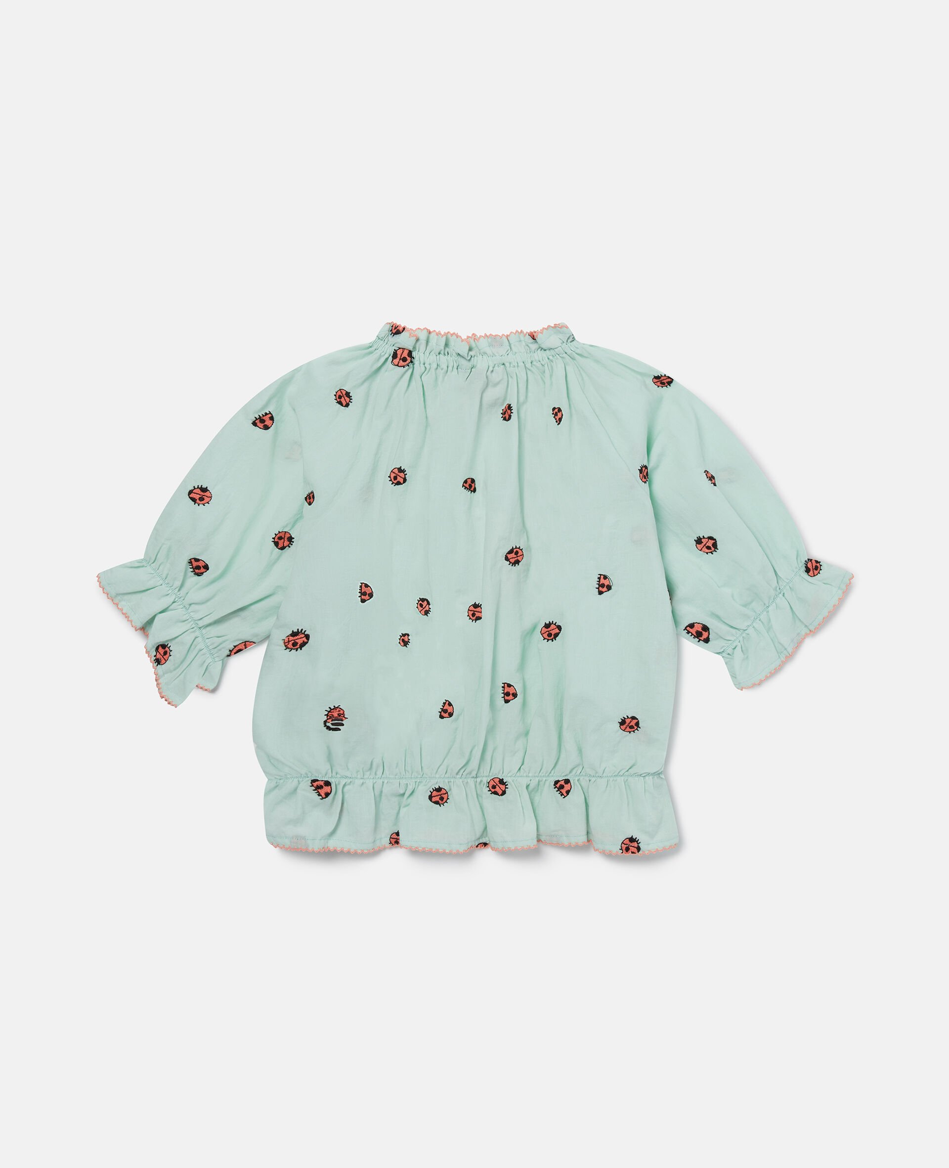 Ladybird Short-Sleeve Pleated Trim Top -Green-large Ladybird Short-Sleeve Pleated Trim Top -Green-large image number 2