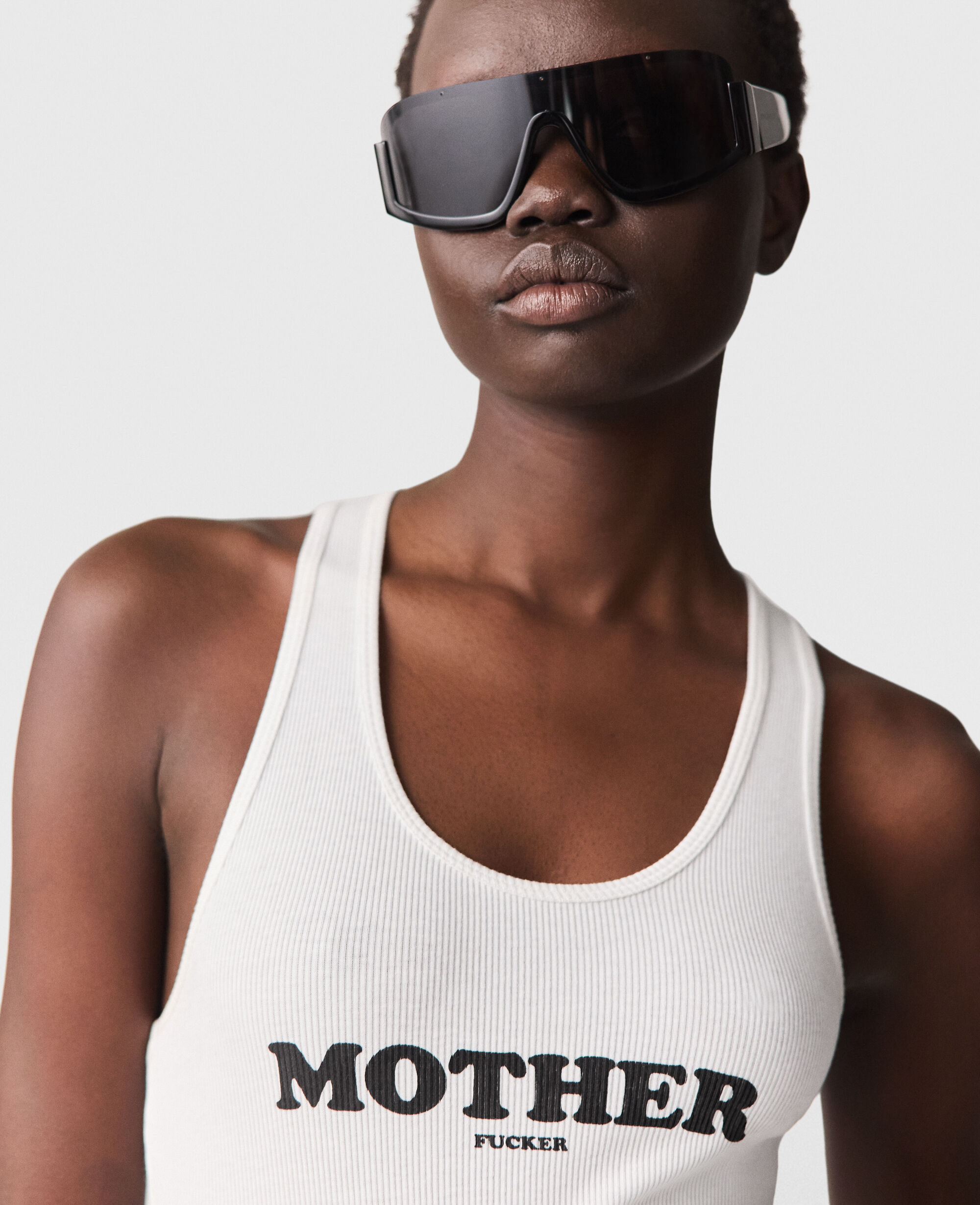 Women White Mother Fucker Tank Top | Stella McCartney US