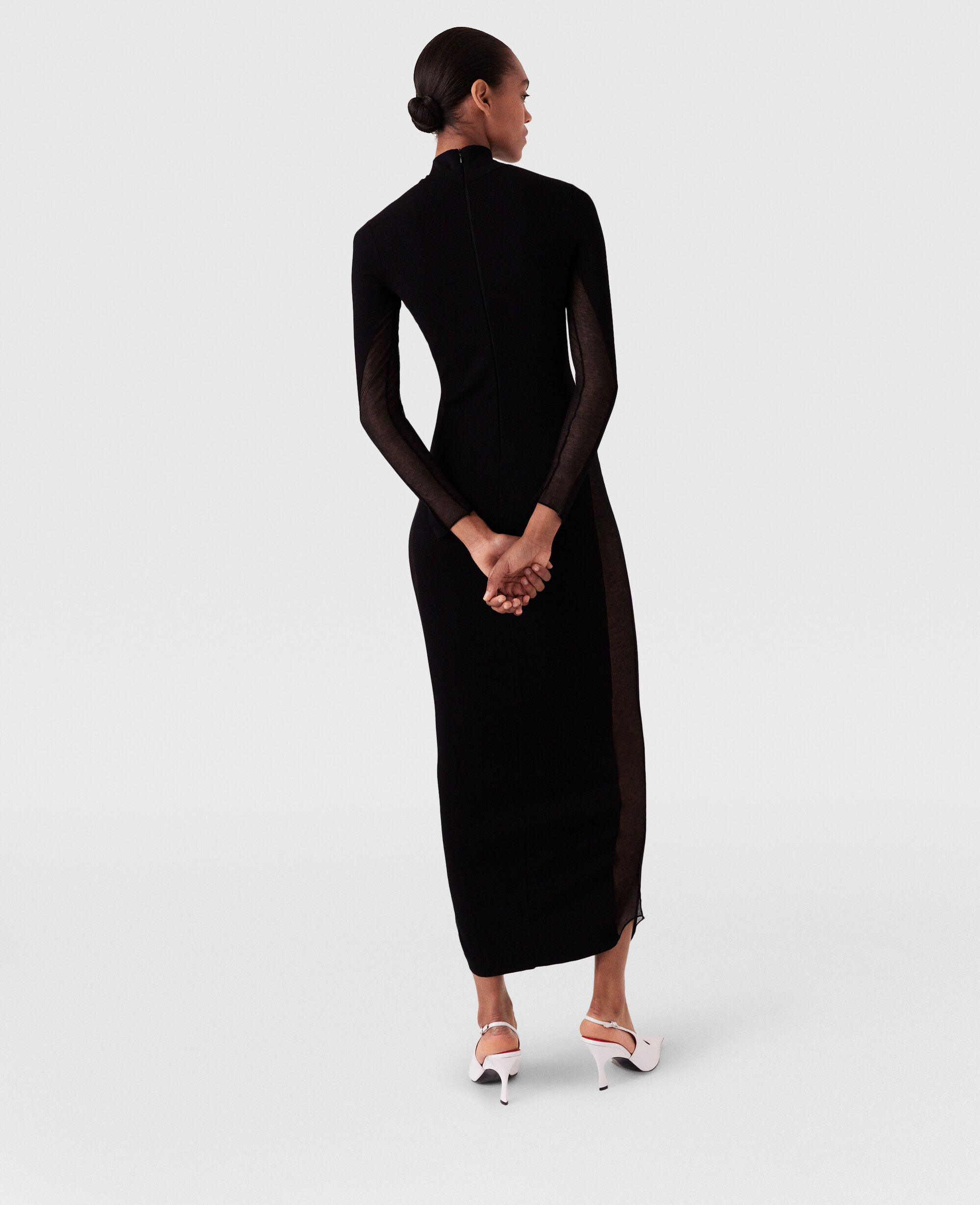 Women ブラック ミラクル ロングスリーブ コンパクトニット ドレス | Stella McCartney JP